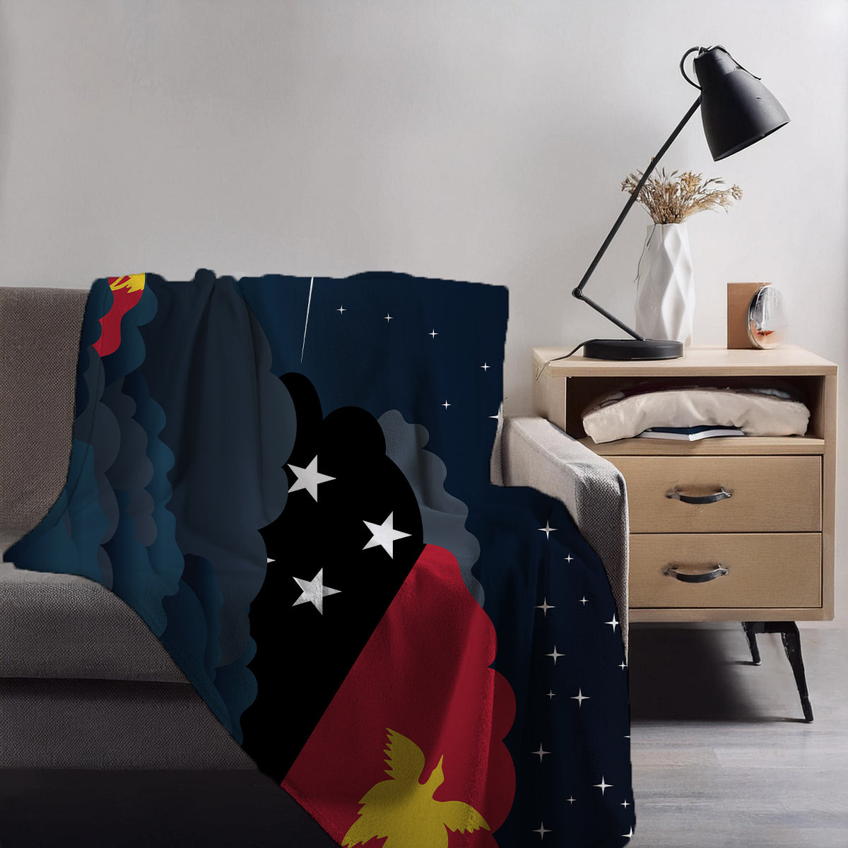 Papua New Guinea Night Clouds Blankets & Throws | Premium Soft Blankets | City Posters Plus