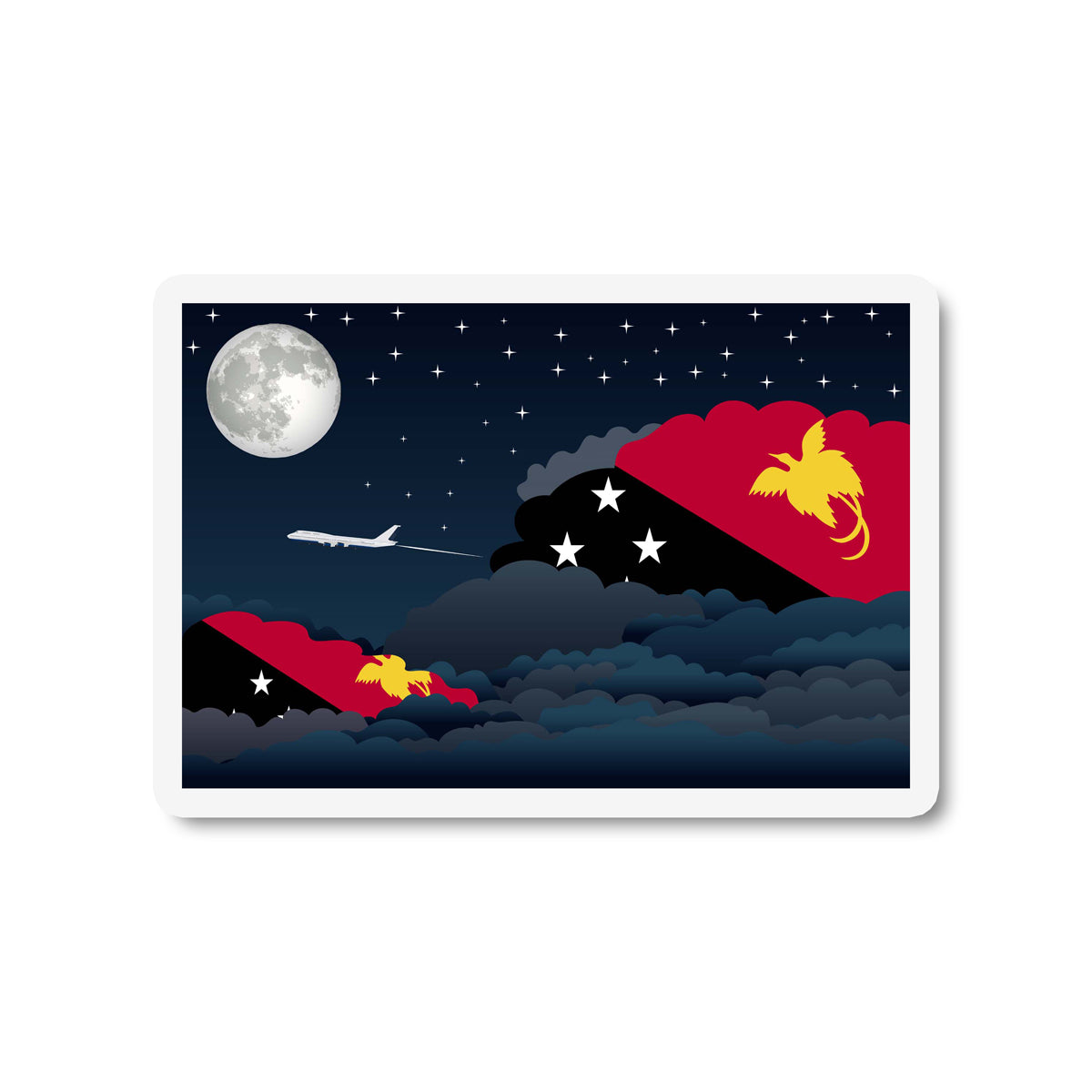 Papua New Guinea Night Clouds Fridge Magnet