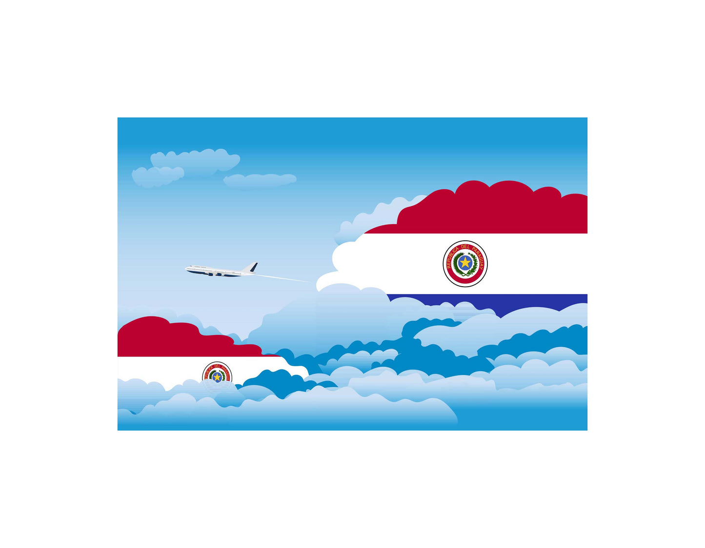 Paraguay Day Clouds Blankets & Throws | Soft Premium Blankets | City Posters Plus