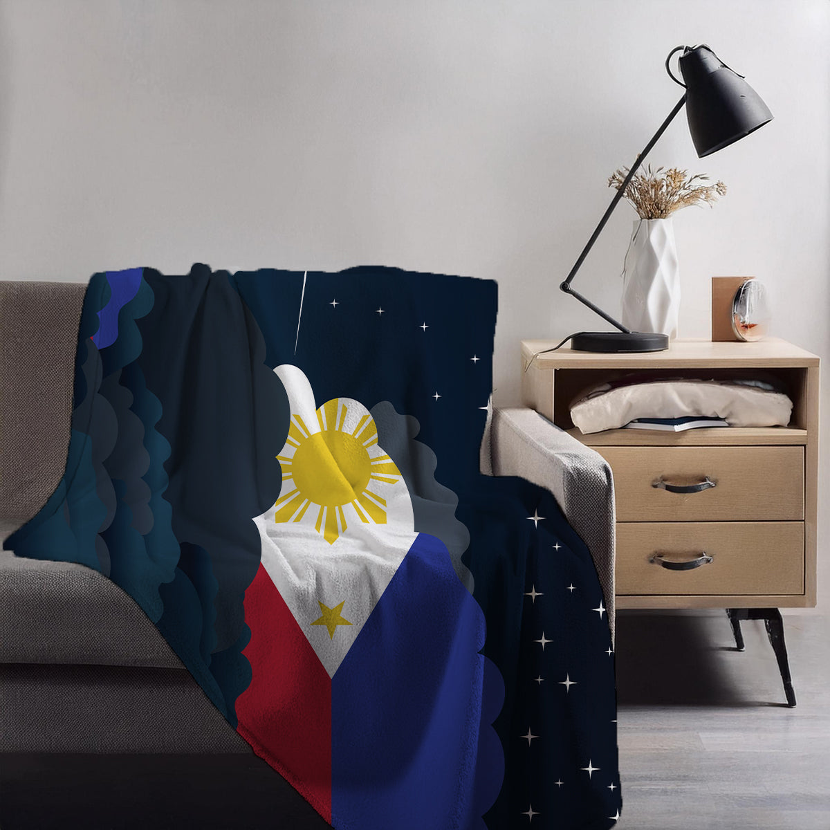 Philippines Night Clouds Blankets & Throws | Premium Soft Blankets | City Posters Plus