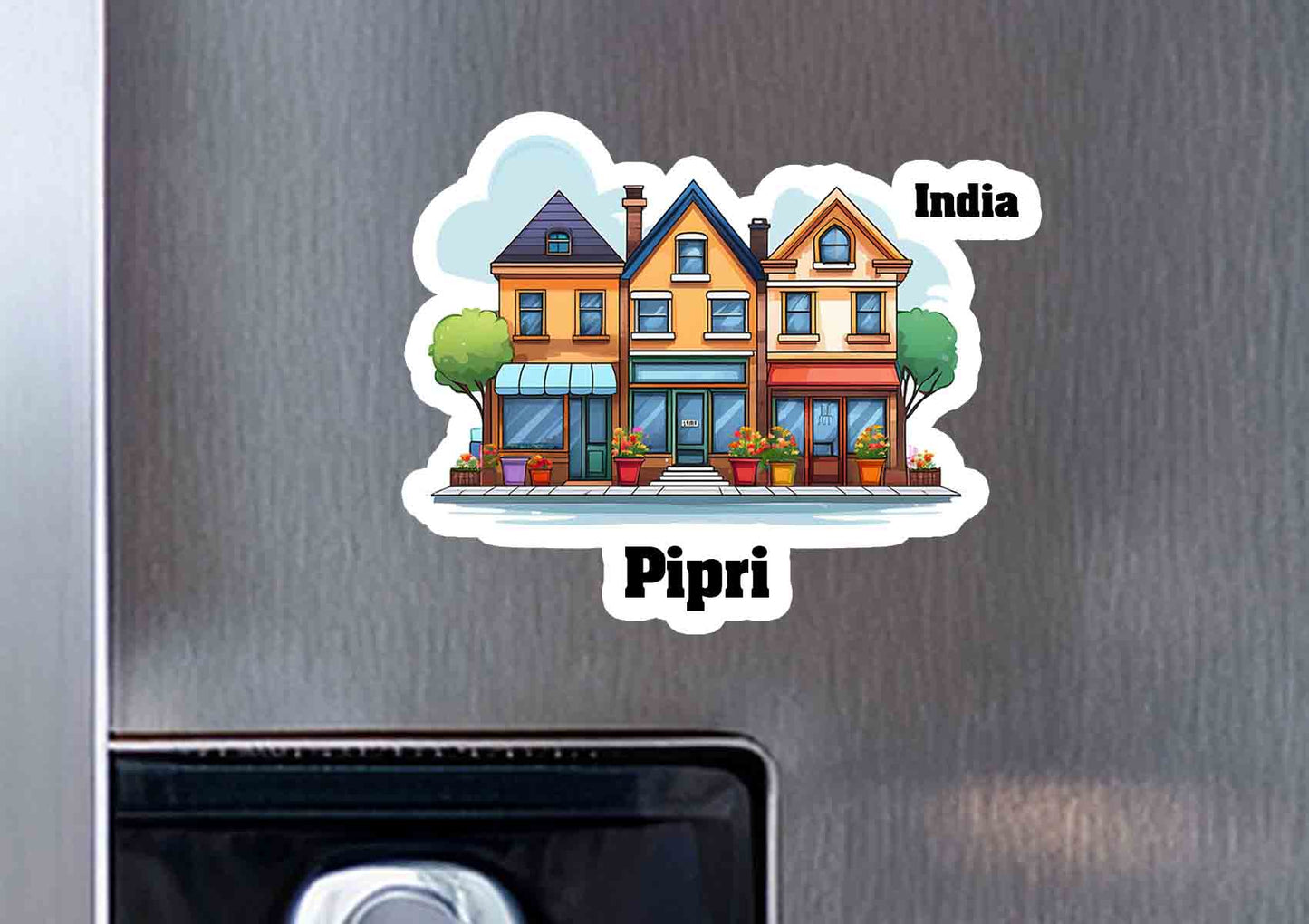 Pipri Three Home Office Shop Fridge Magnet