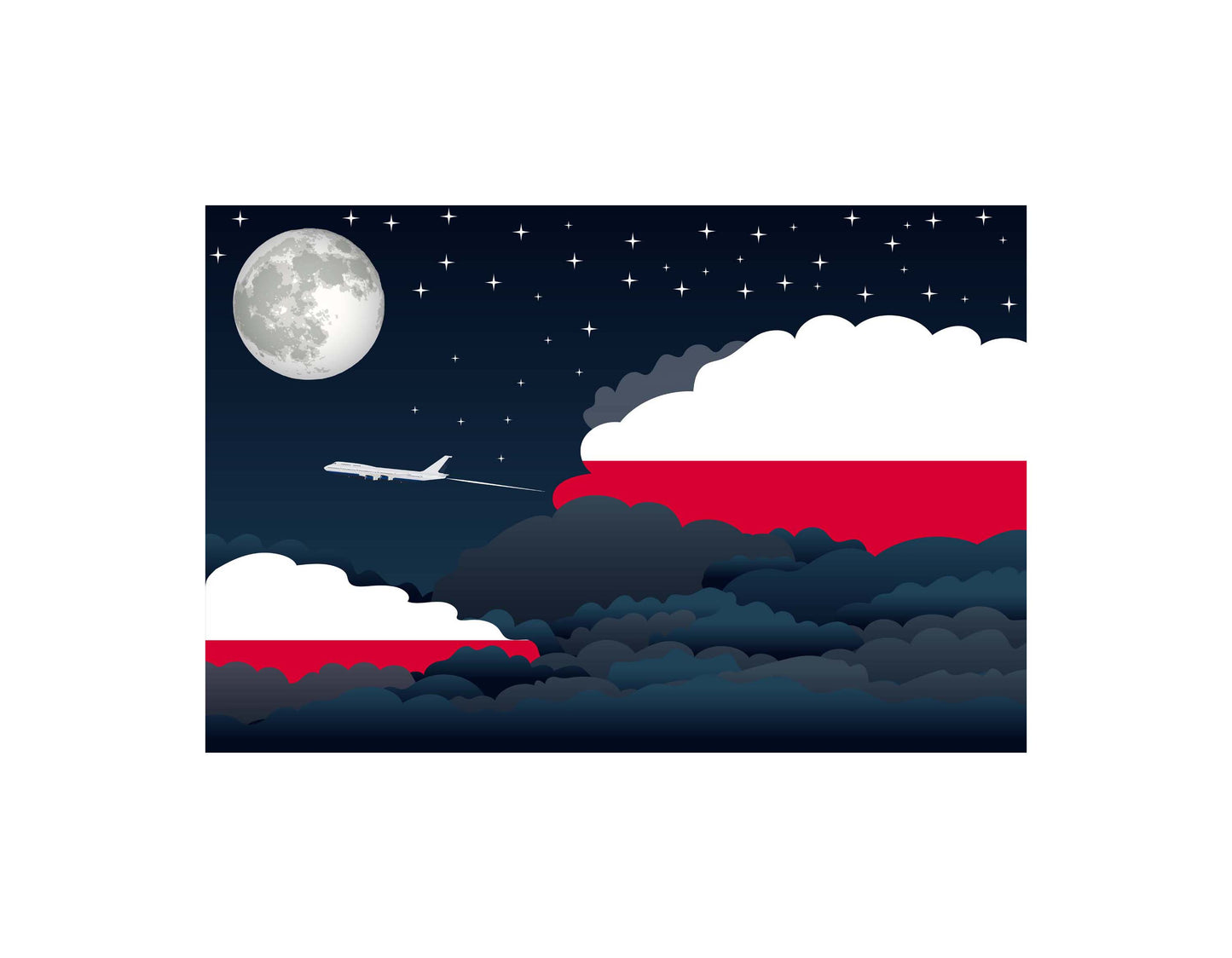 Poland Night Clouds Blankets & Throws | Premium Soft Blankets | City Posters Plus
