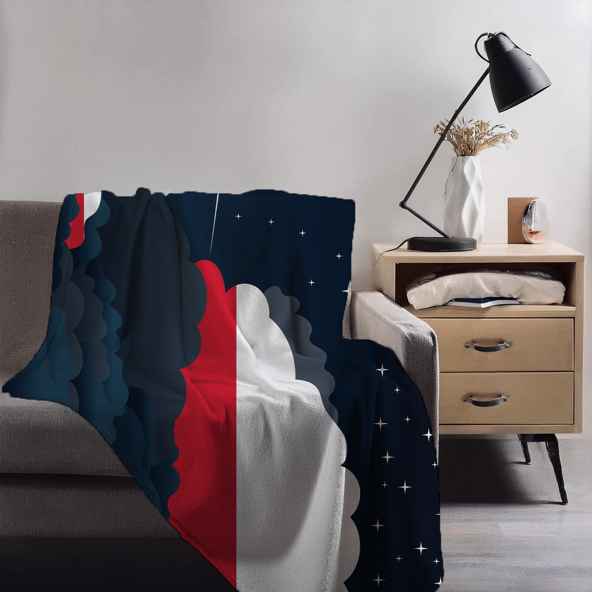 Poland Night Clouds Blankets & Throws | Premium Soft Blankets | City Posters Plus