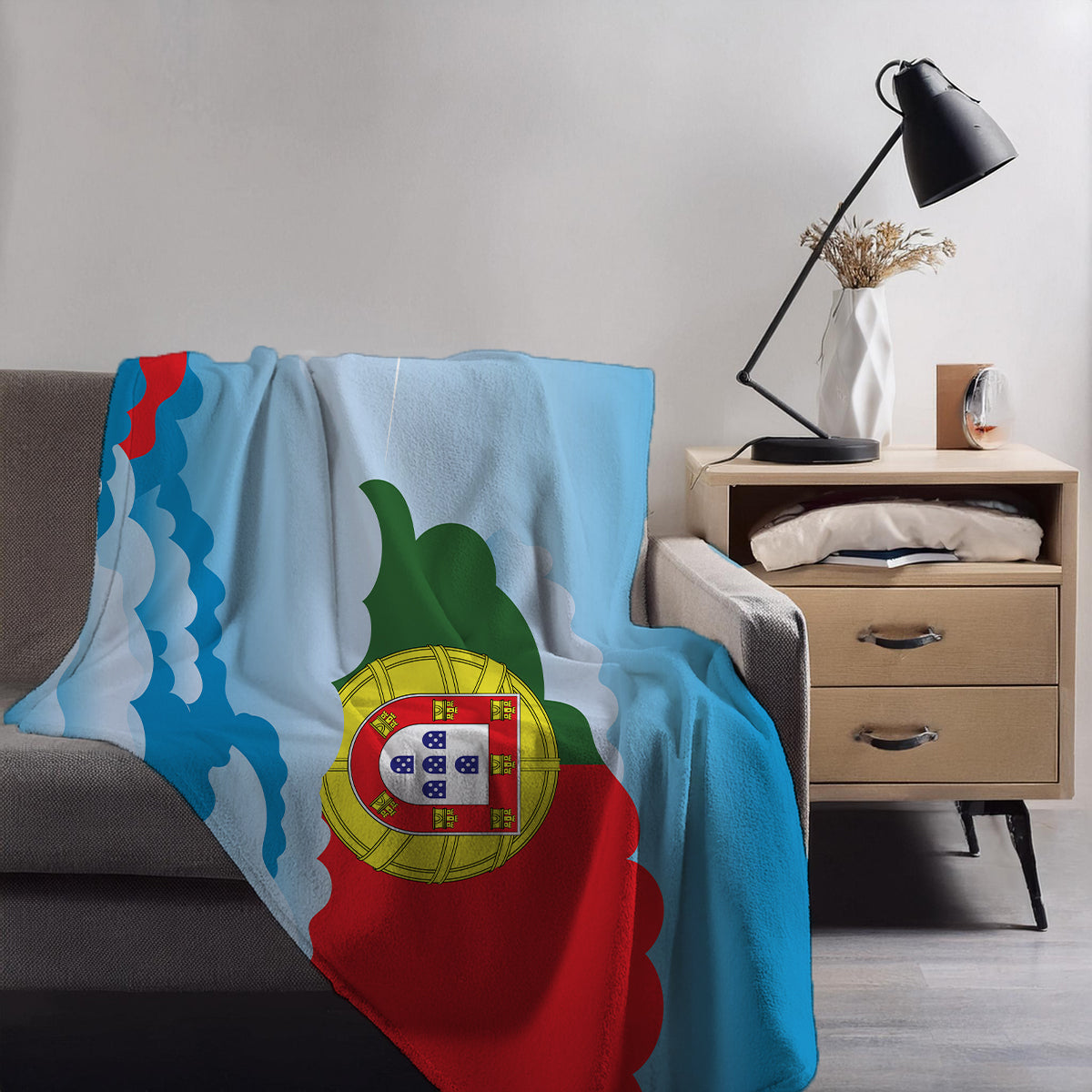 Portugal Day Clouds Blankets & Throws | Soft Premium Blankets | City Posters Plus