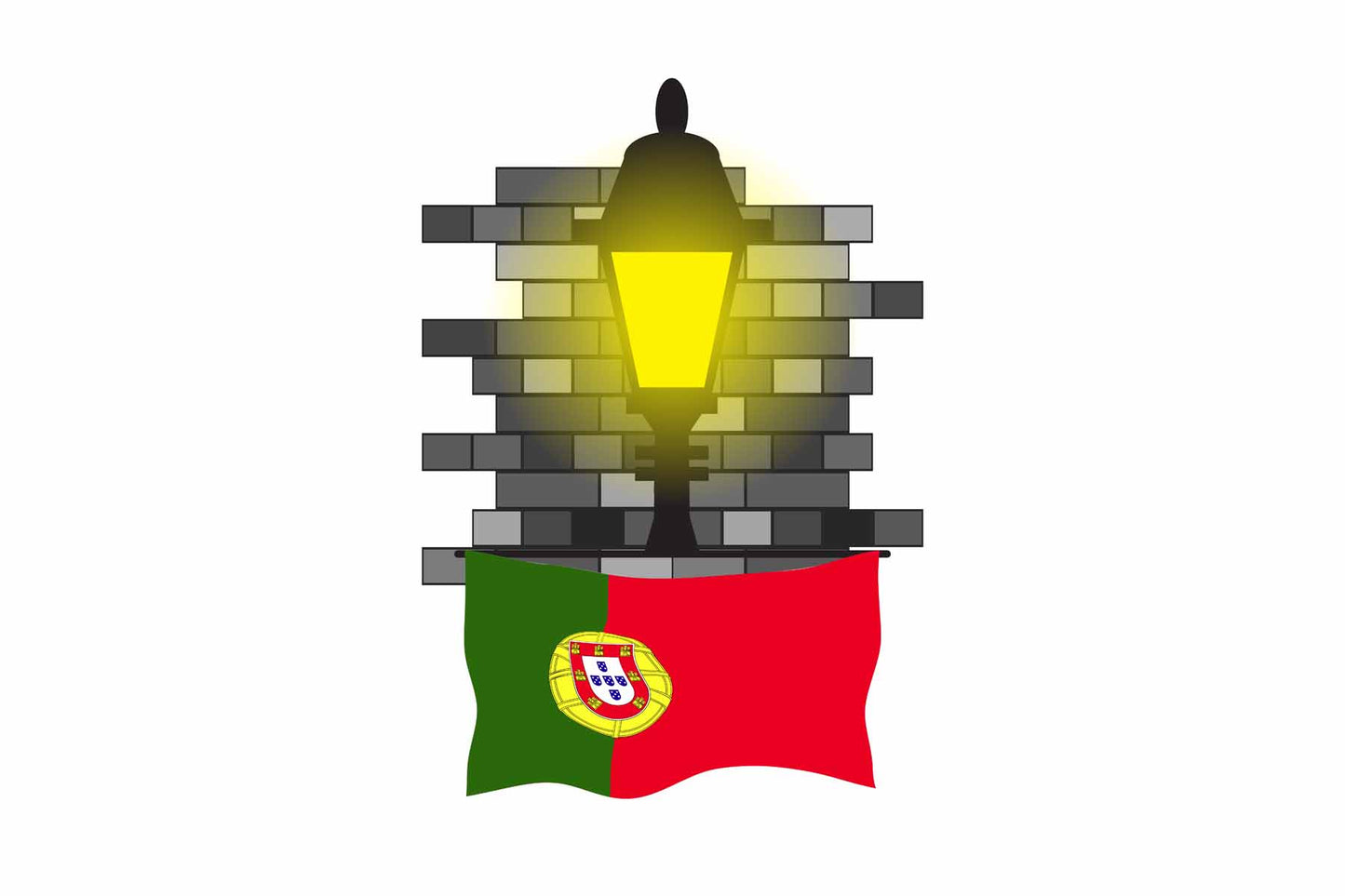 Portugal Street Lamp Bricks Sticker
