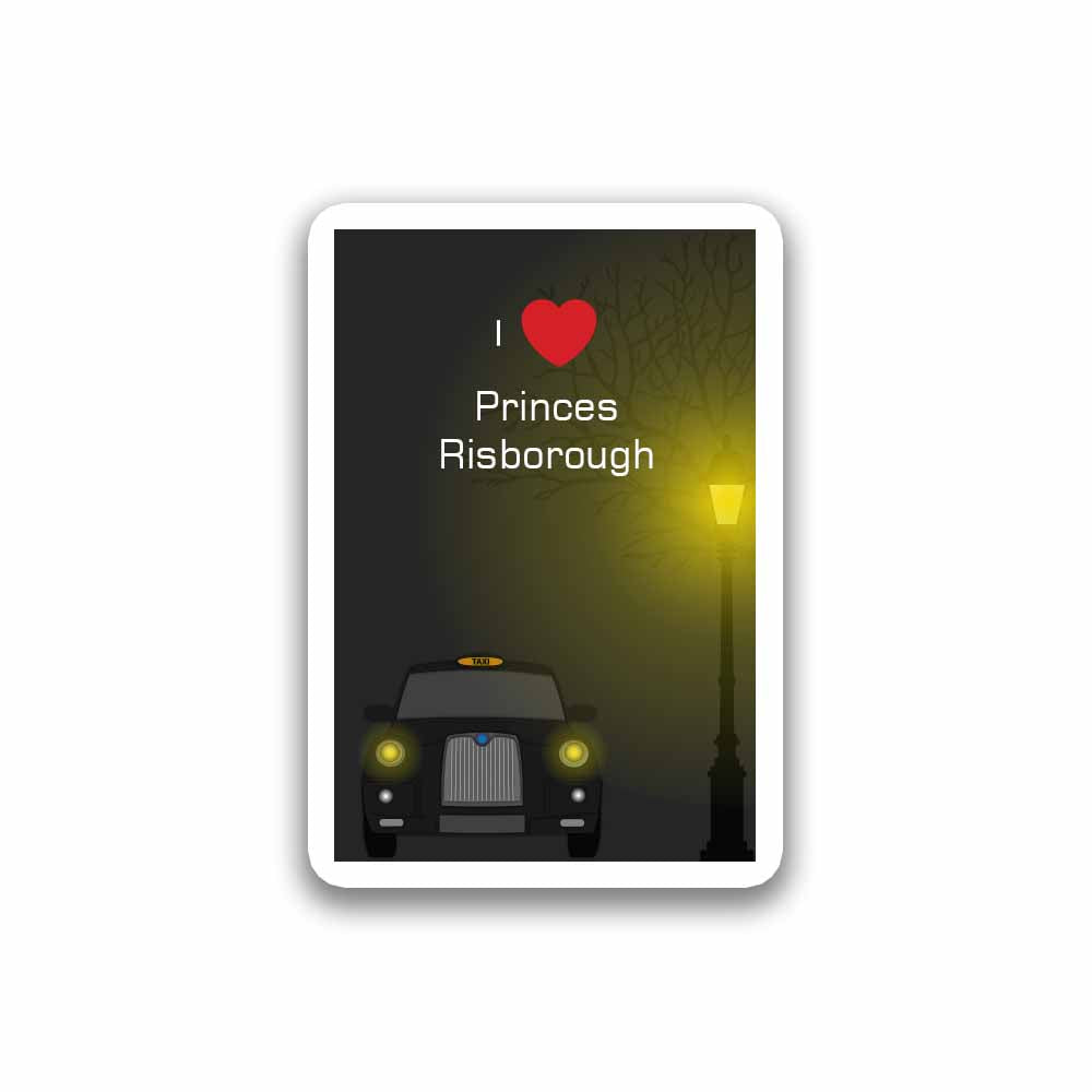 Princes Risborough Taxi Black Fridge Magnet