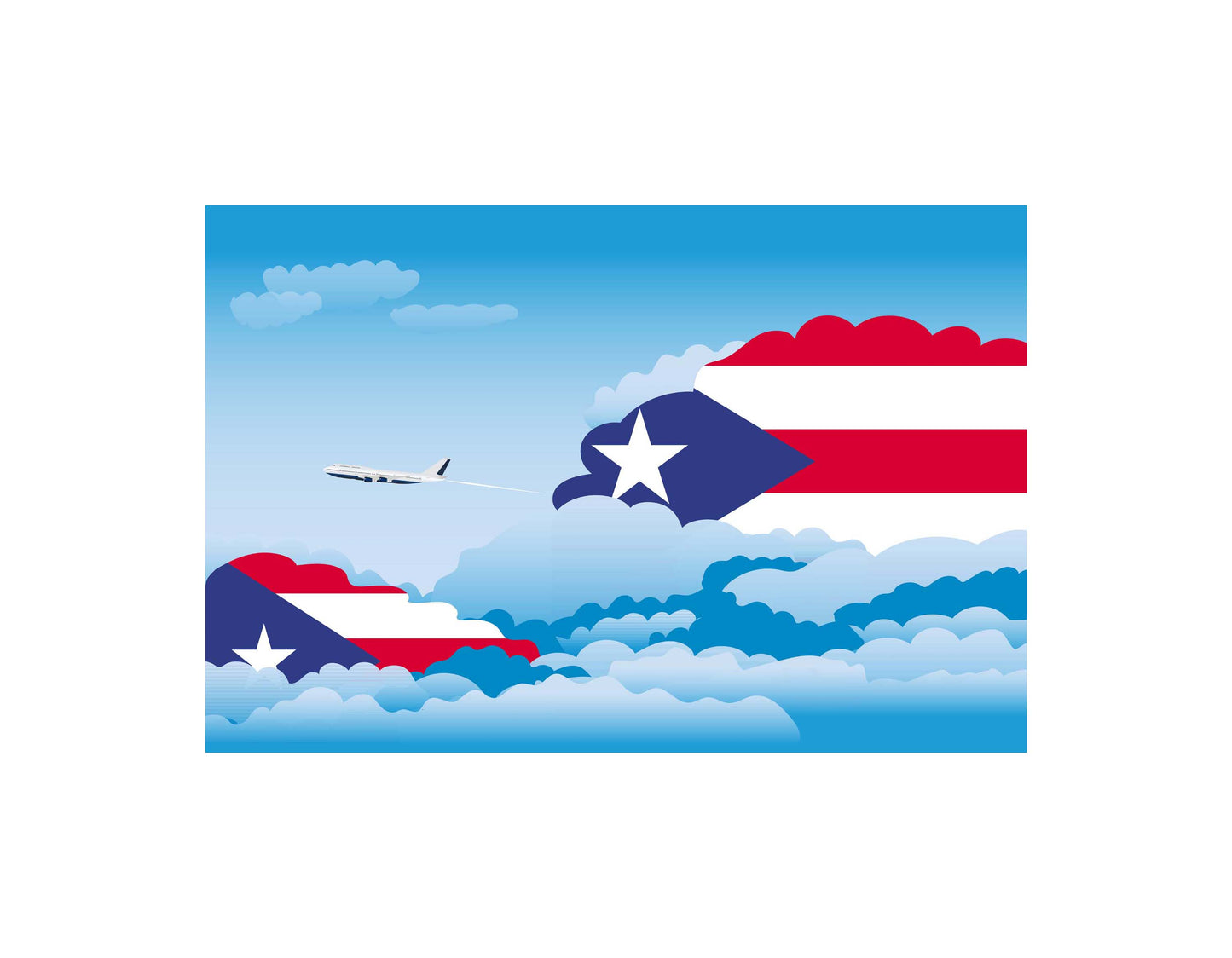 Puerto Rico Day Clouds Blankets & Throws | Soft Premium Blankets | City Posters Plus