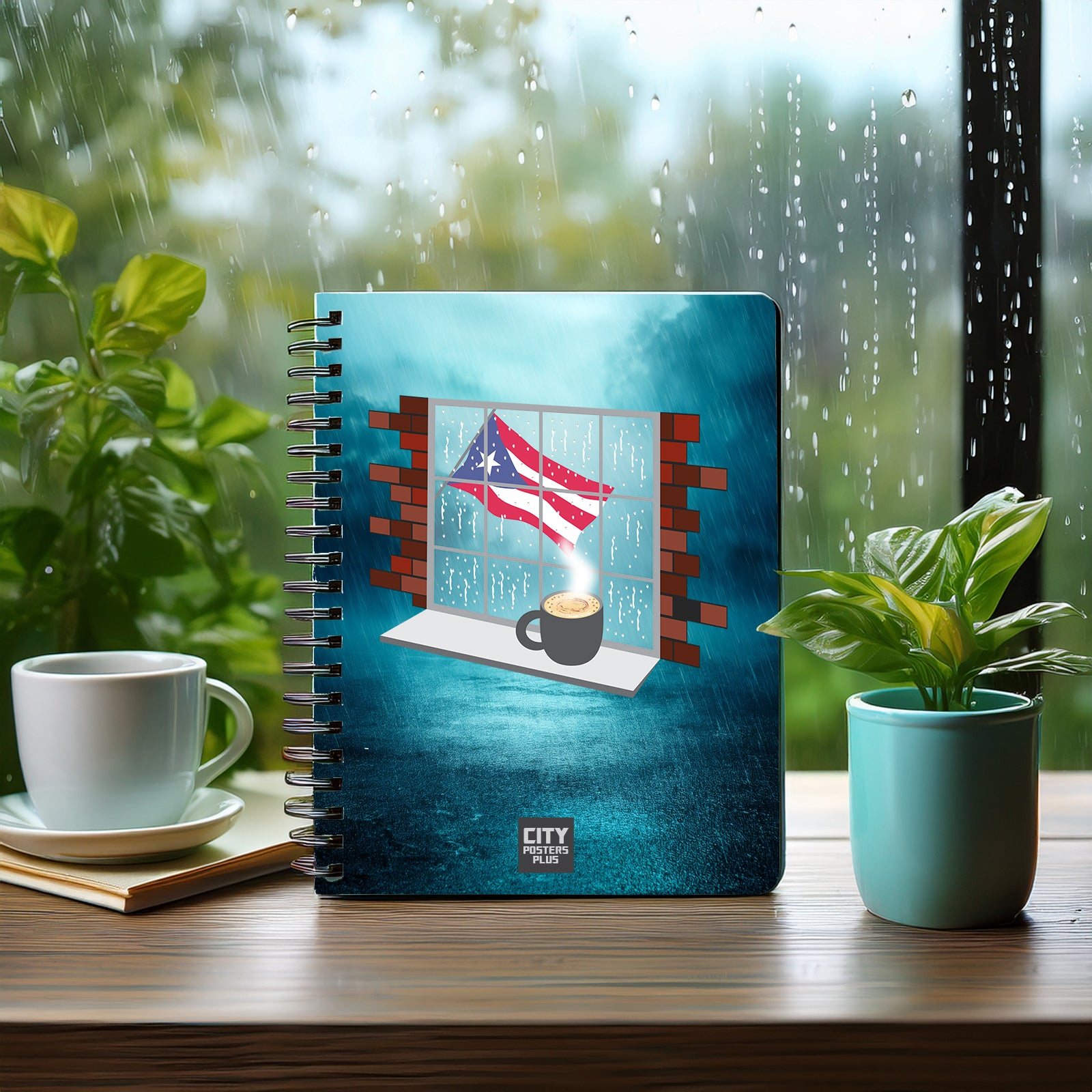 Puerto Rico  Coffee Rain Notebook
