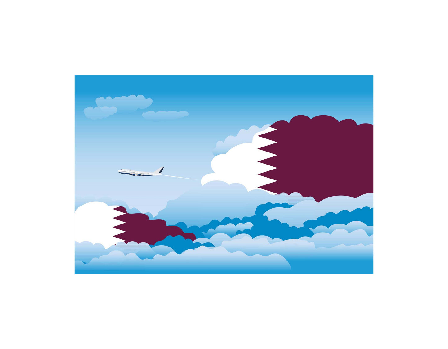 Qatar Day Clouds Blankets & Throws | Soft Premium Blankets | City Posters Plus