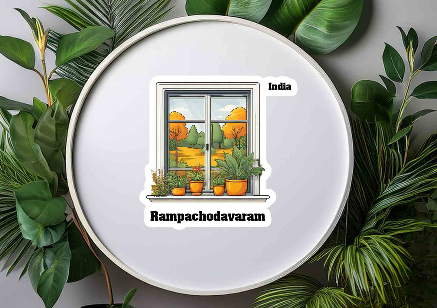 Rampachodavaram Home Plants Pots Window Fridge Magnet