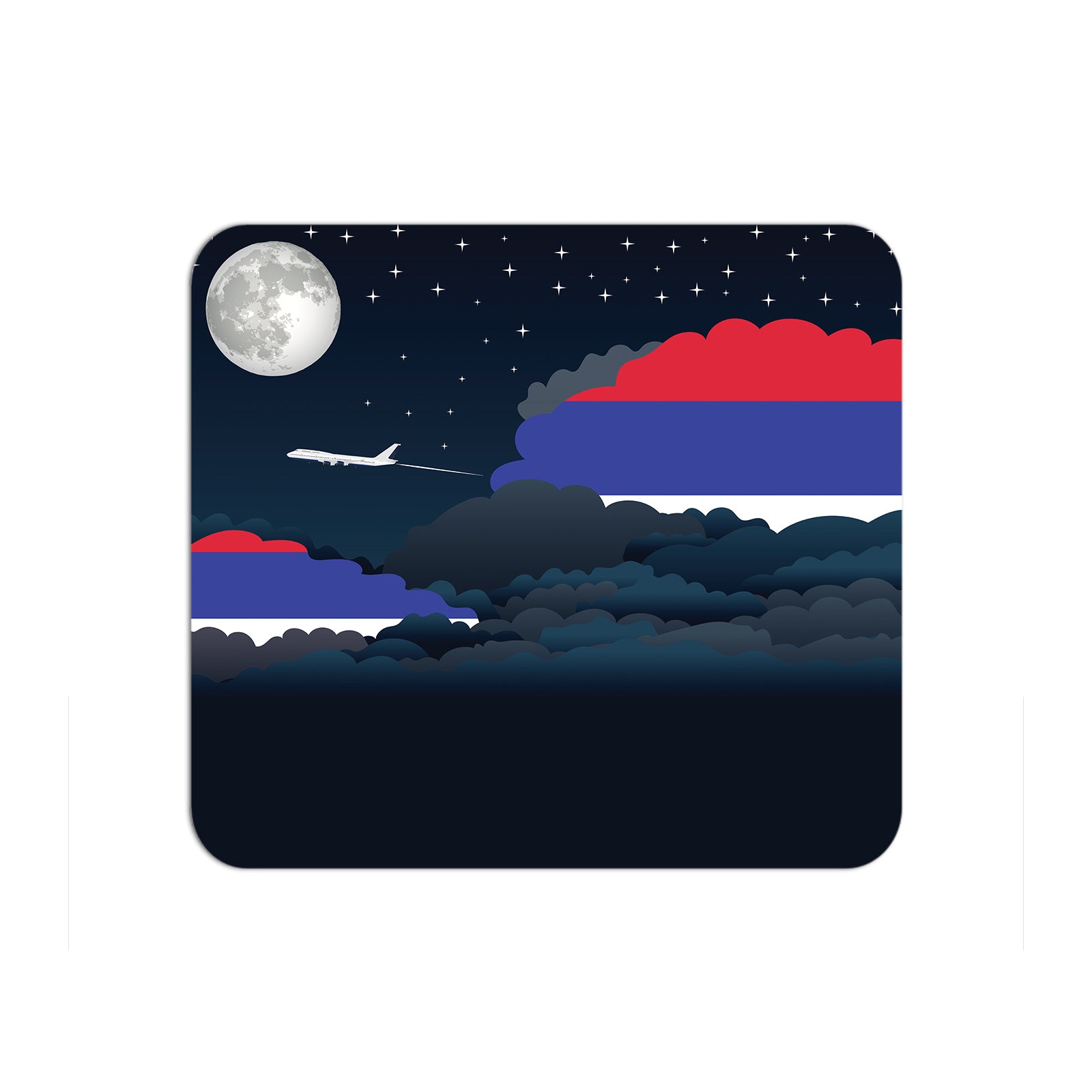 Republika Srpska Airplane Airport Flight Night Clouds Mousepad 
