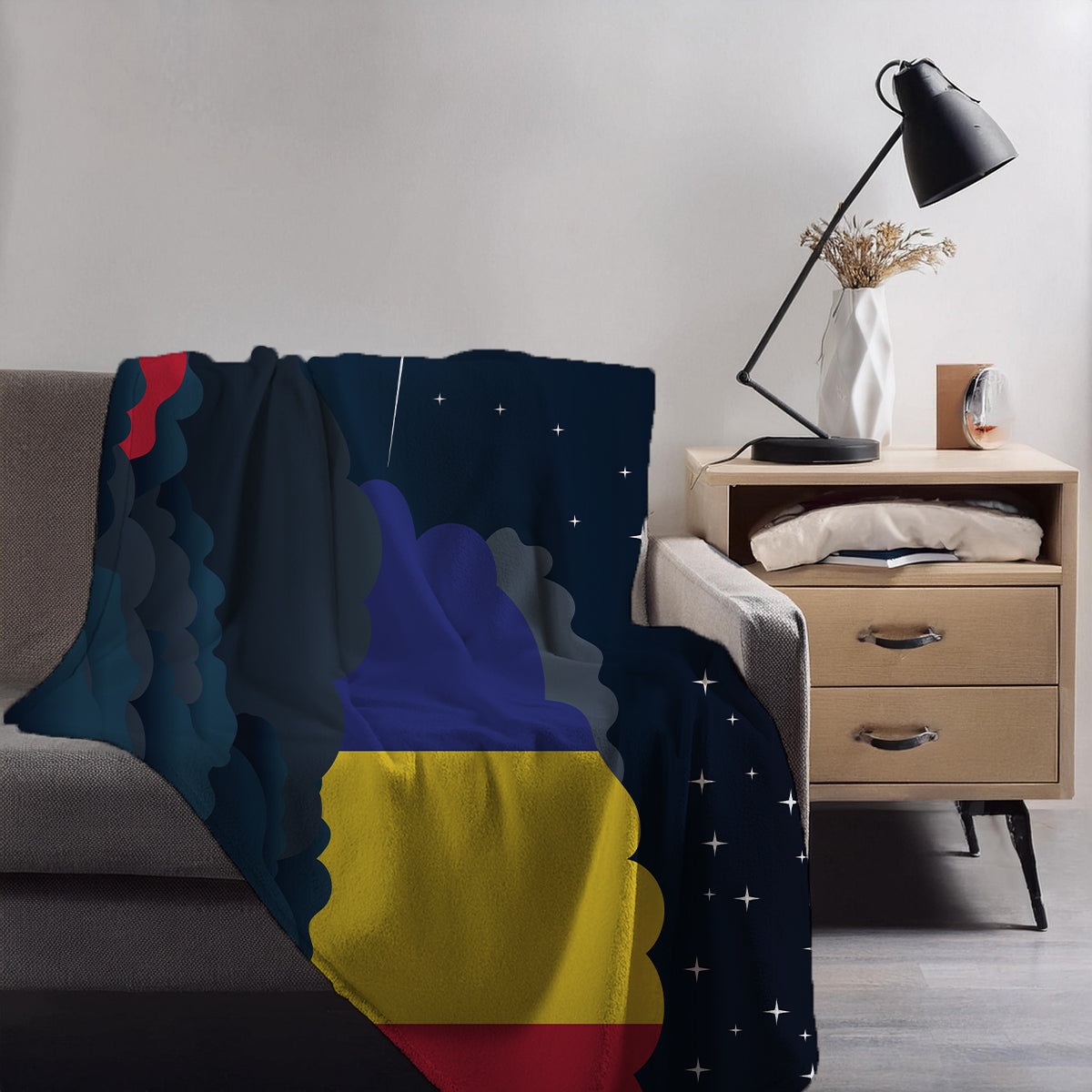 Romania Night Clouds Blankets & Throws | Premium Soft Blankets | City Posters Plus