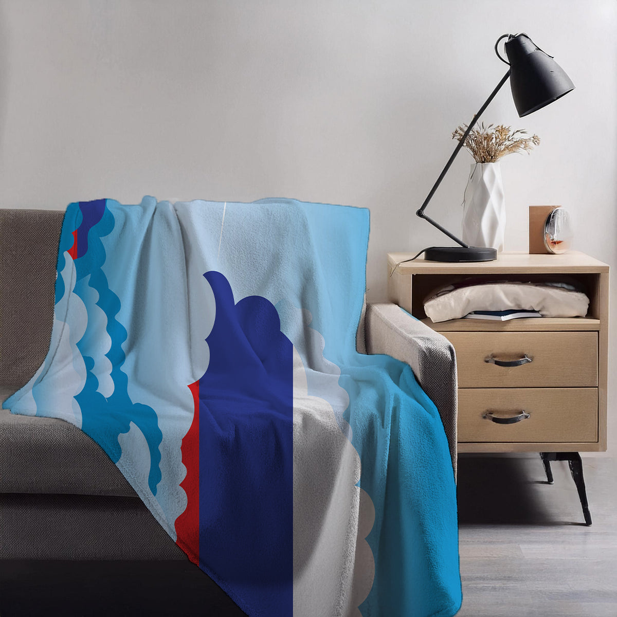 Russia Day Clouds Blankets & Throws | Soft Premium Blankets | City Posters Plus