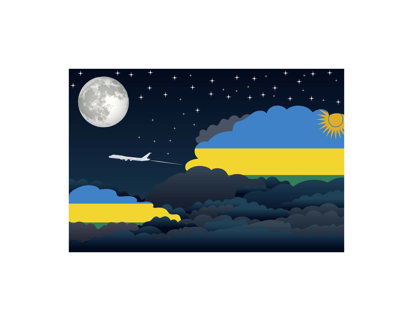 Rwanda Night Clouds Blankets & Throws | Premium Soft Blankets | City Posters Plus