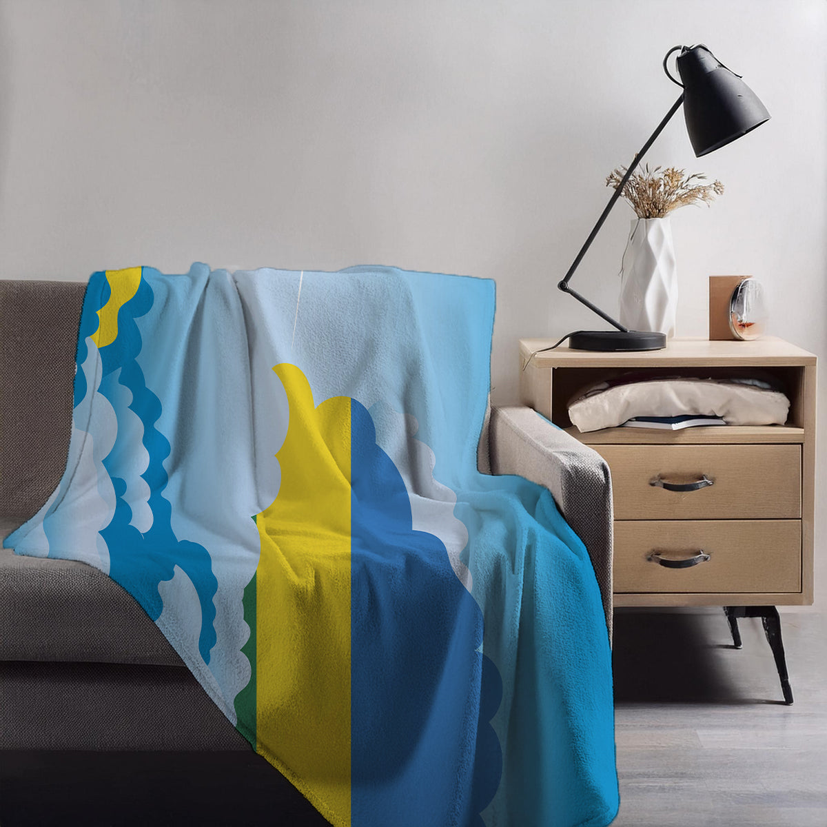 Rwanda Day Clouds Blankets & Throws | Soft Premium Blankets | City Posters Plus