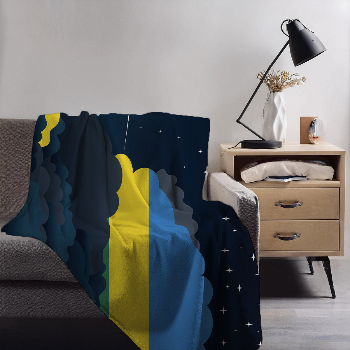 Rwanda Night Clouds Blankets & Throws | Premium Soft Blankets | City Posters Plus