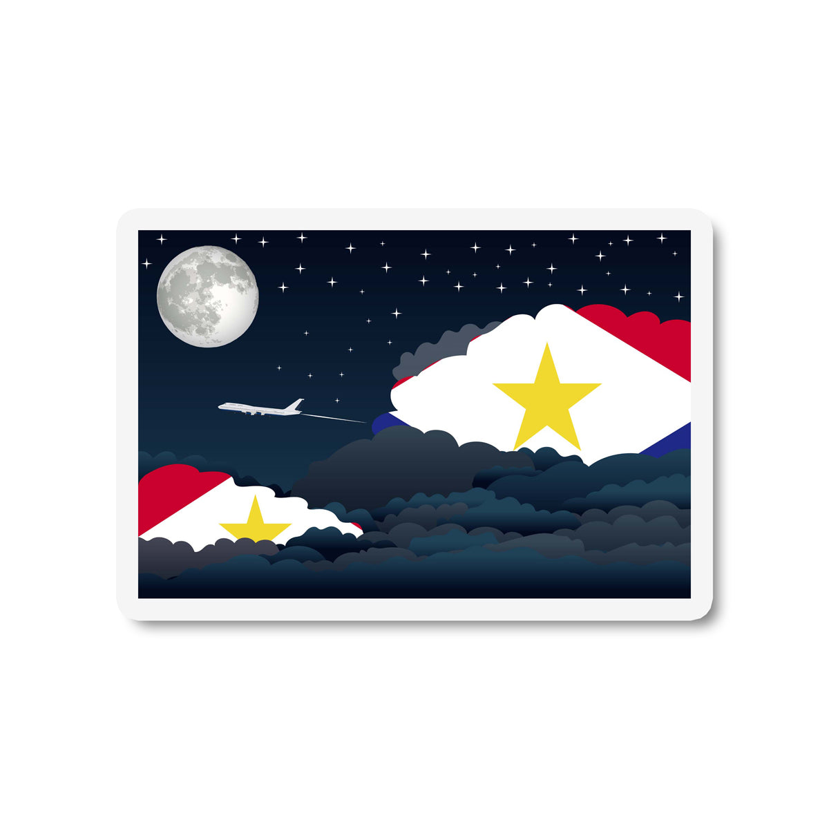 Saba Night Clouds Fridge Magnet