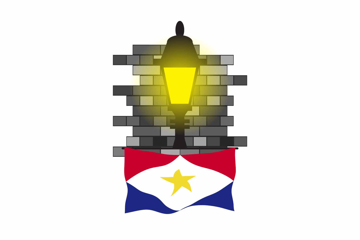 Saba Street Lamp Bricks Sticker