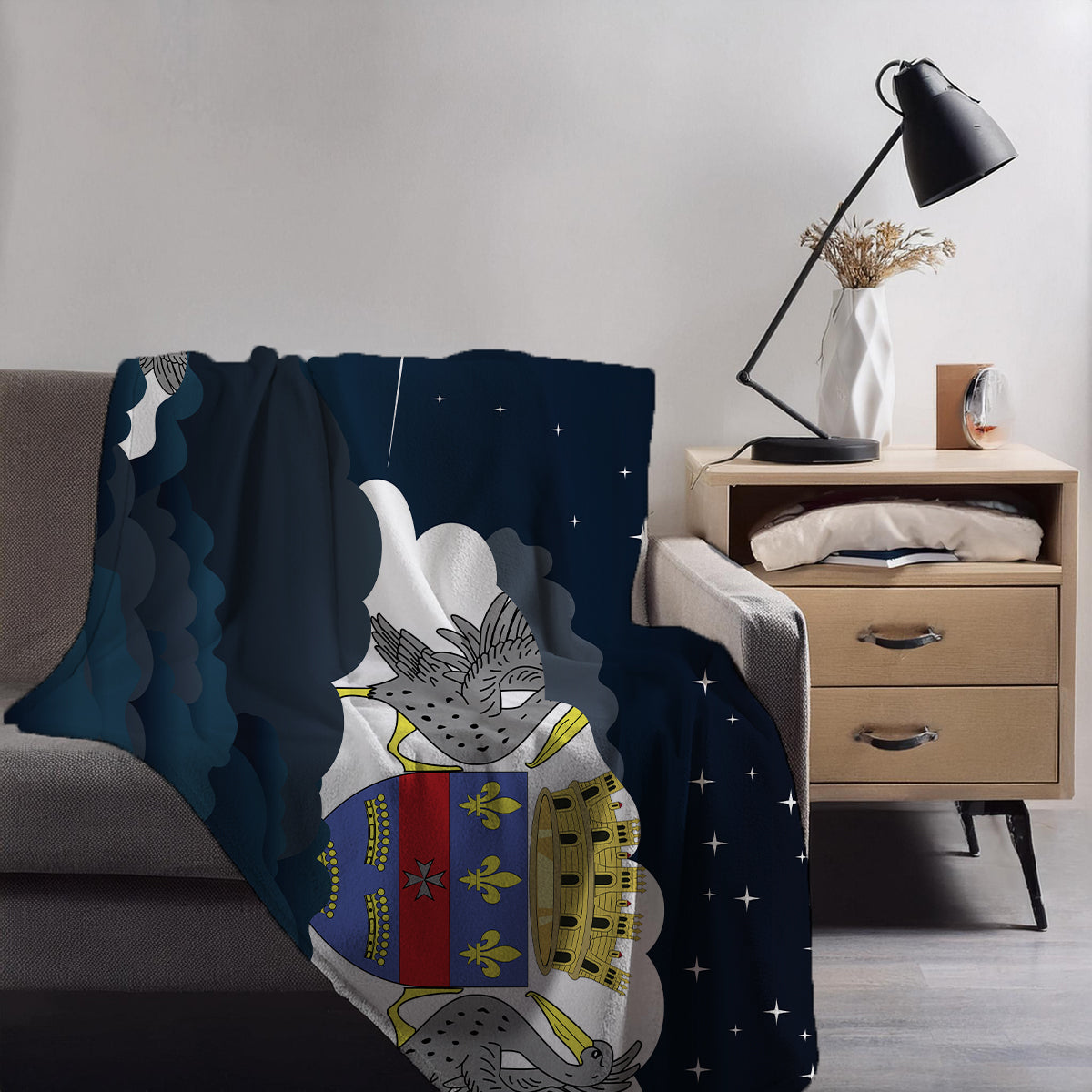 Saint Barthelemy Night Clouds Blankets & Throws | Premium Soft Blankets | City Posters Plus