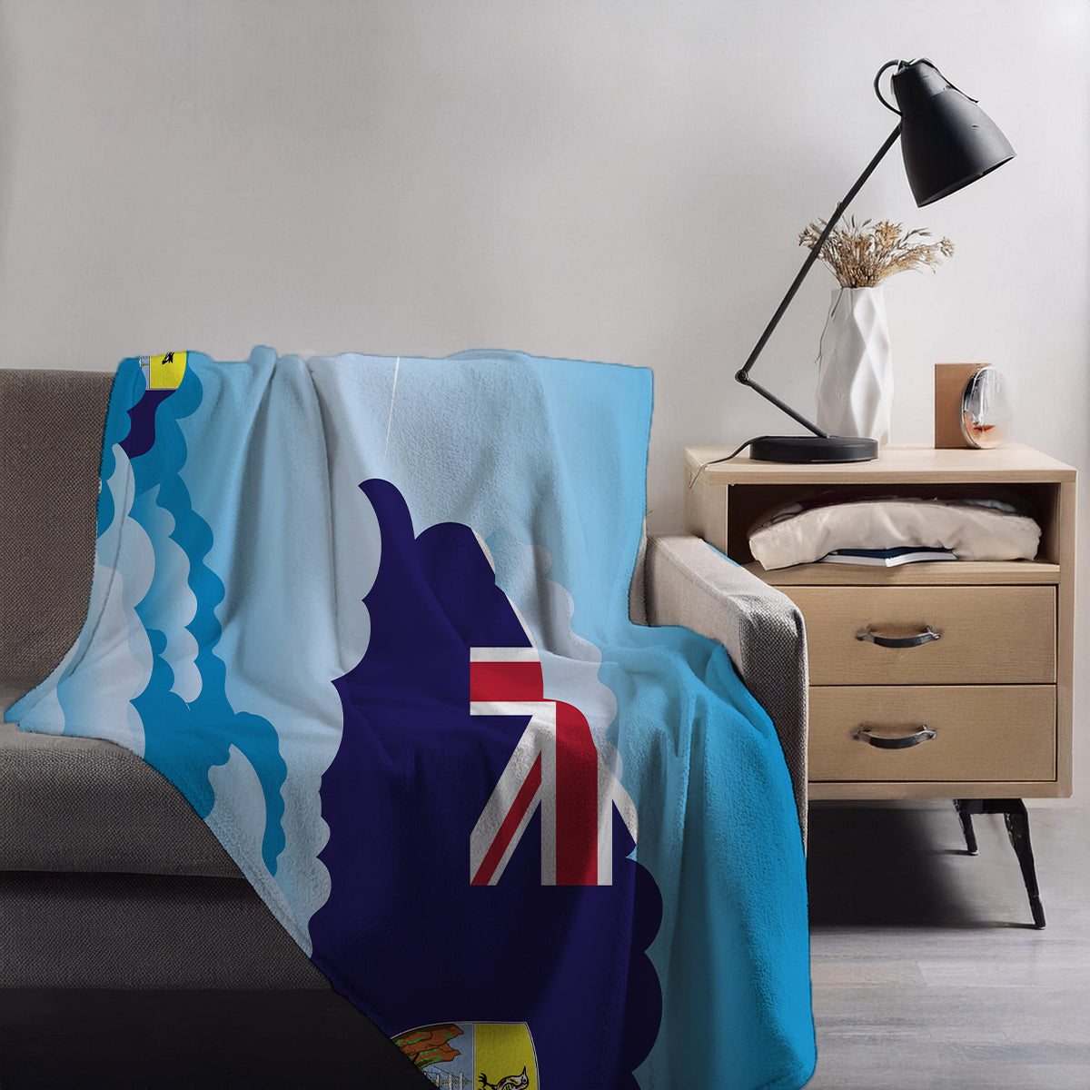 Saint Helena Day Clouds Blankets & Throws | Soft Premium Blankets | City Posters Plus
