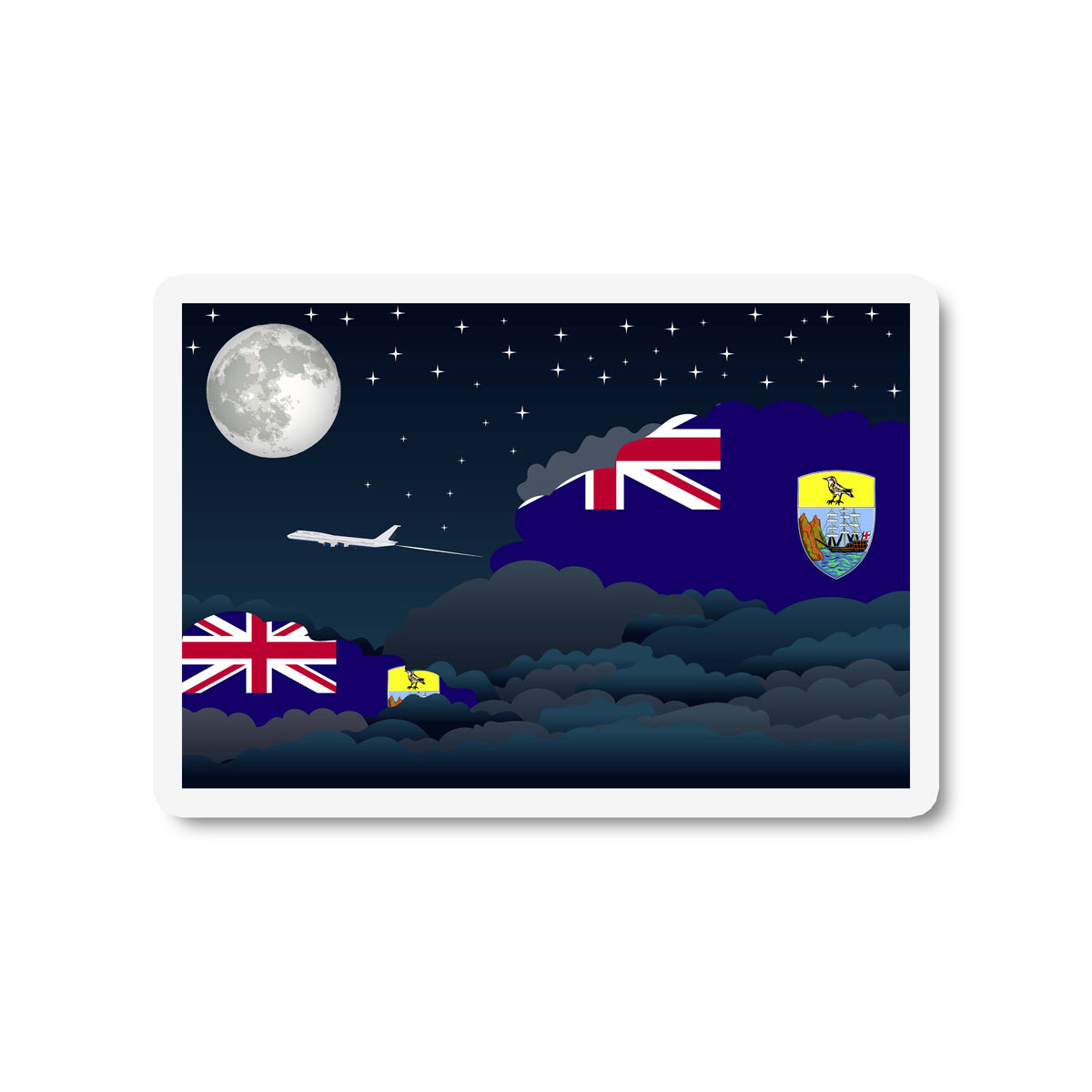 Saint Helena Night Clouds Fridge Magnet