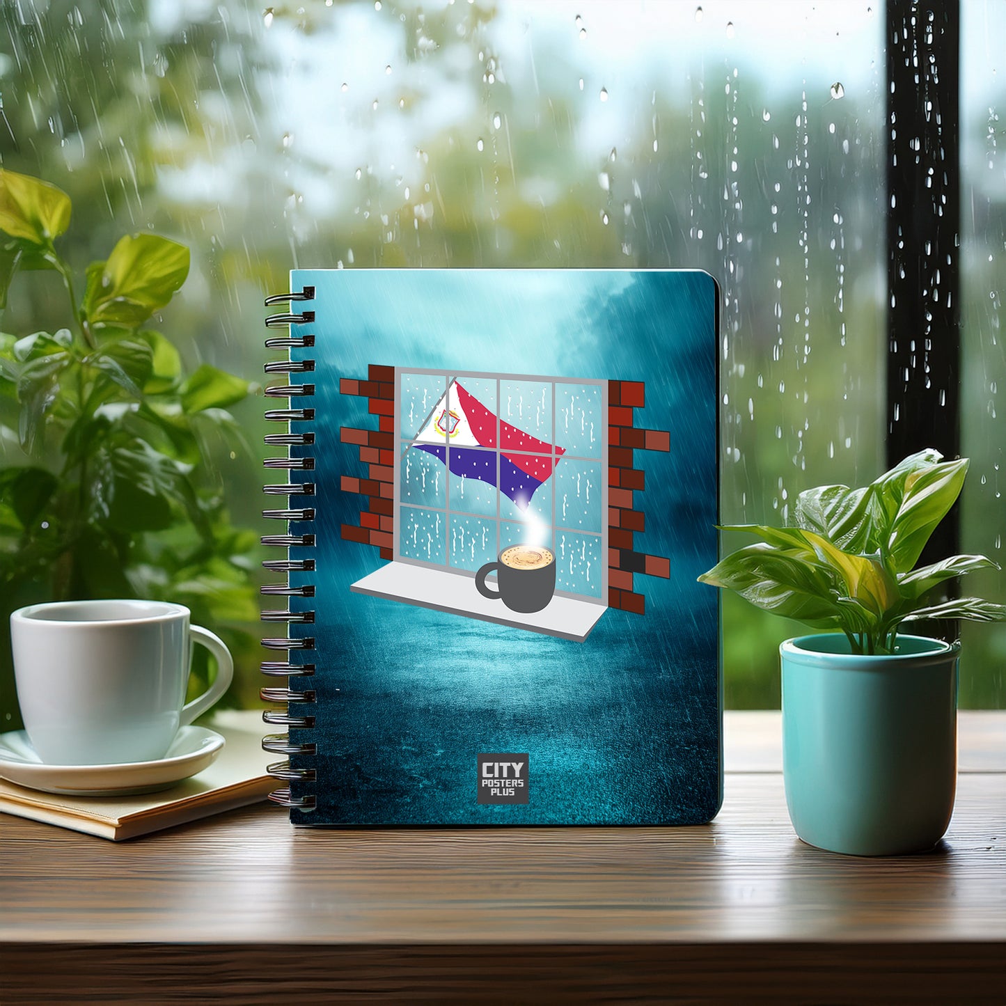 Saint Martin  Coffee Rain Notebook