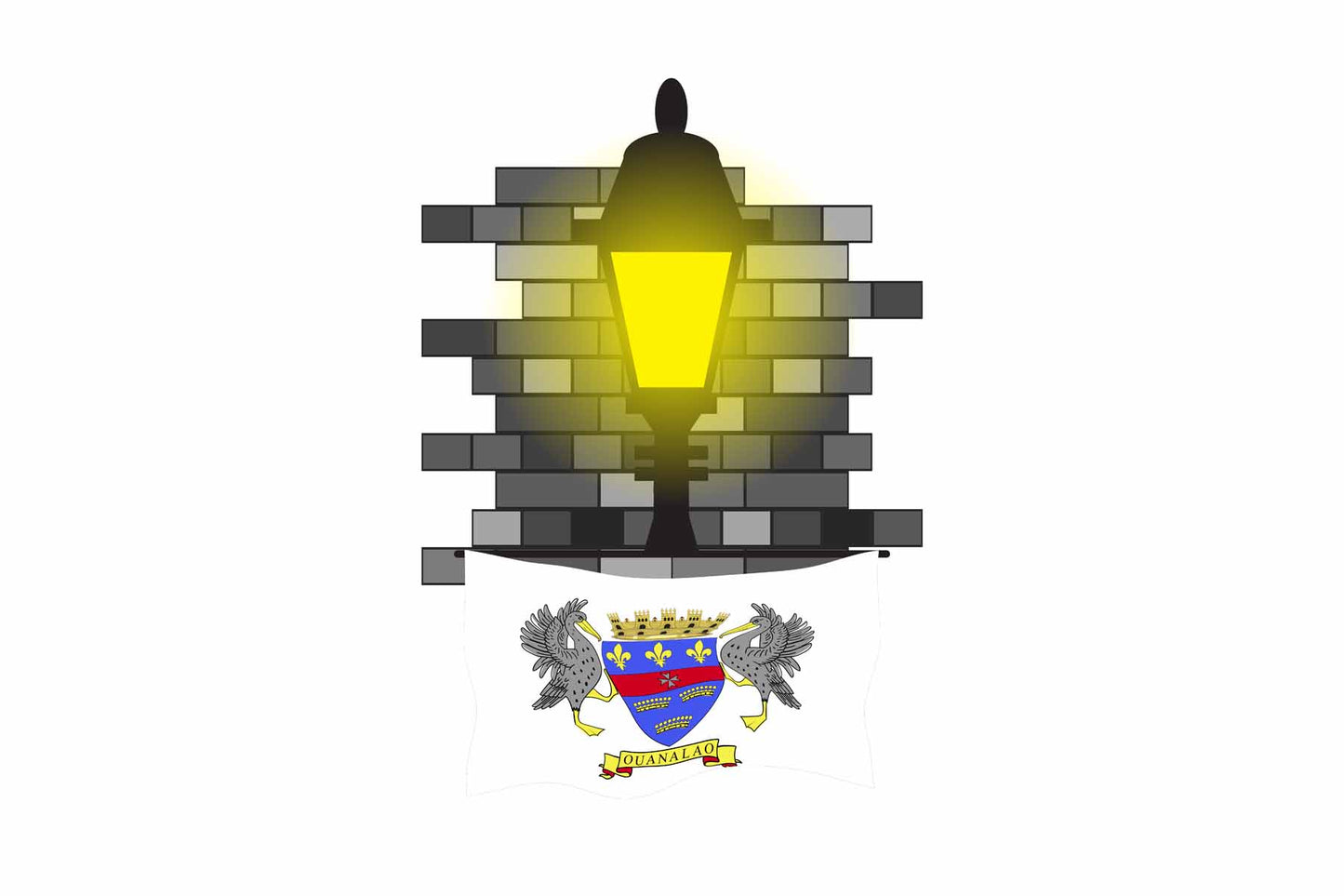 Saint Barthelemy Street Lamp Bricks Sticker