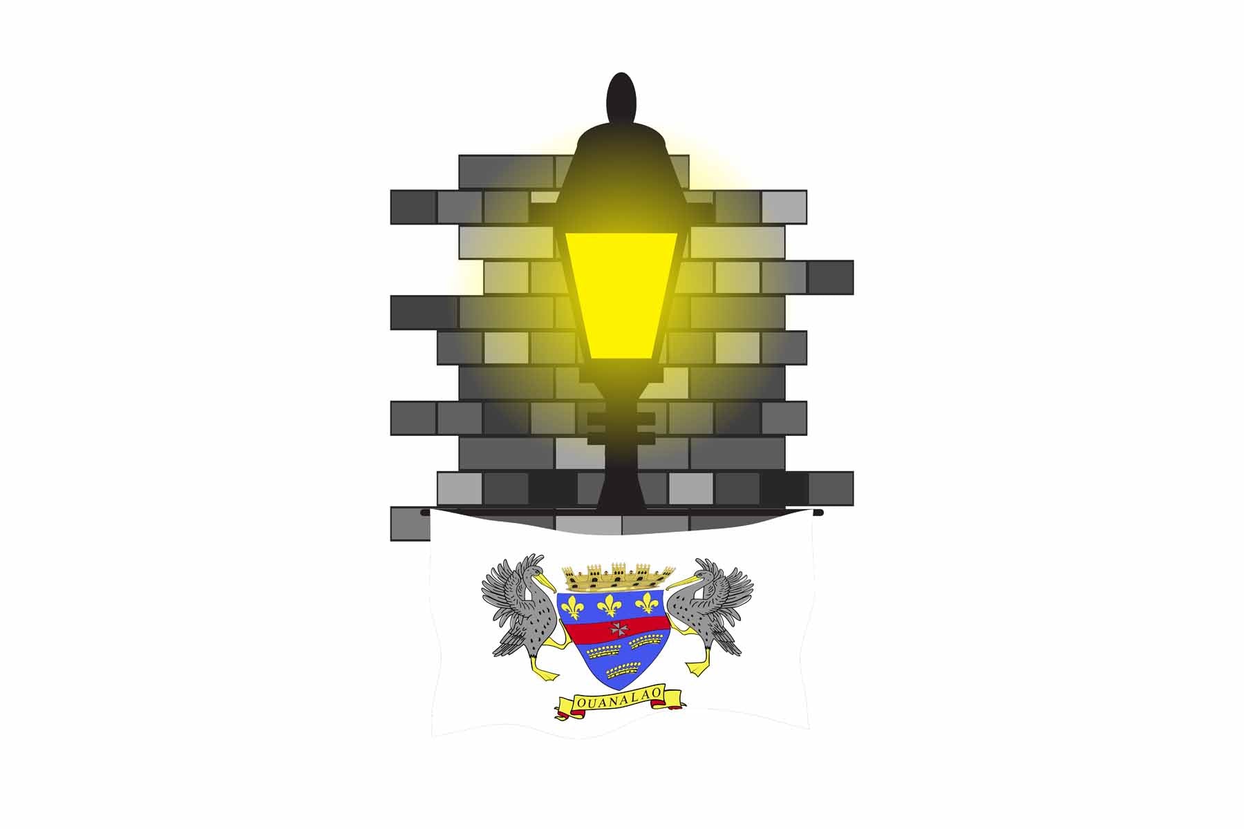 Saint Barthelemy Street Lamp Bricks Fridge Magnet