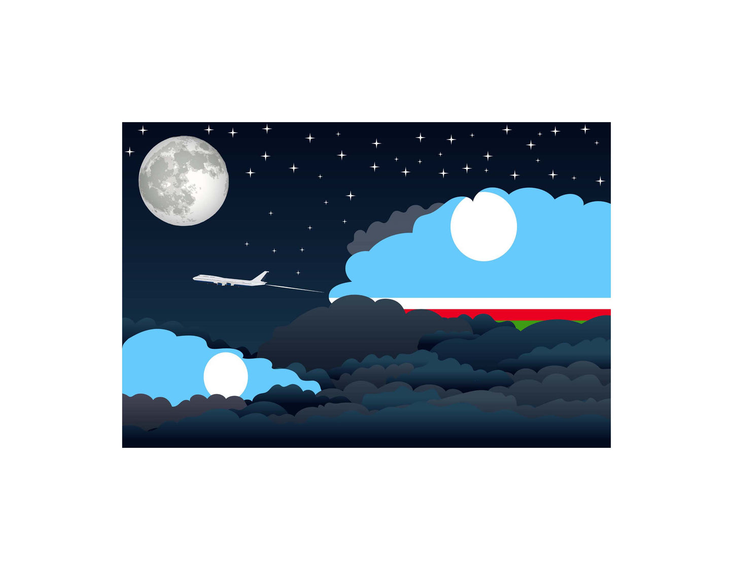 Sakha Republic Night Clouds Blankets & Throws | Premium Soft Blankets | City Posters Plus