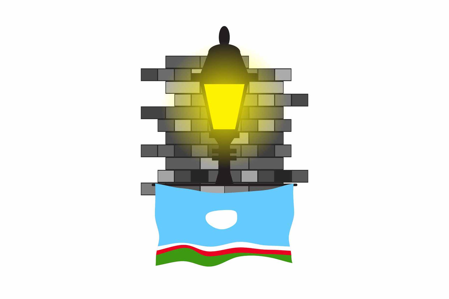 Sakha Republic Street Lamp Bricks Fridge Magnet