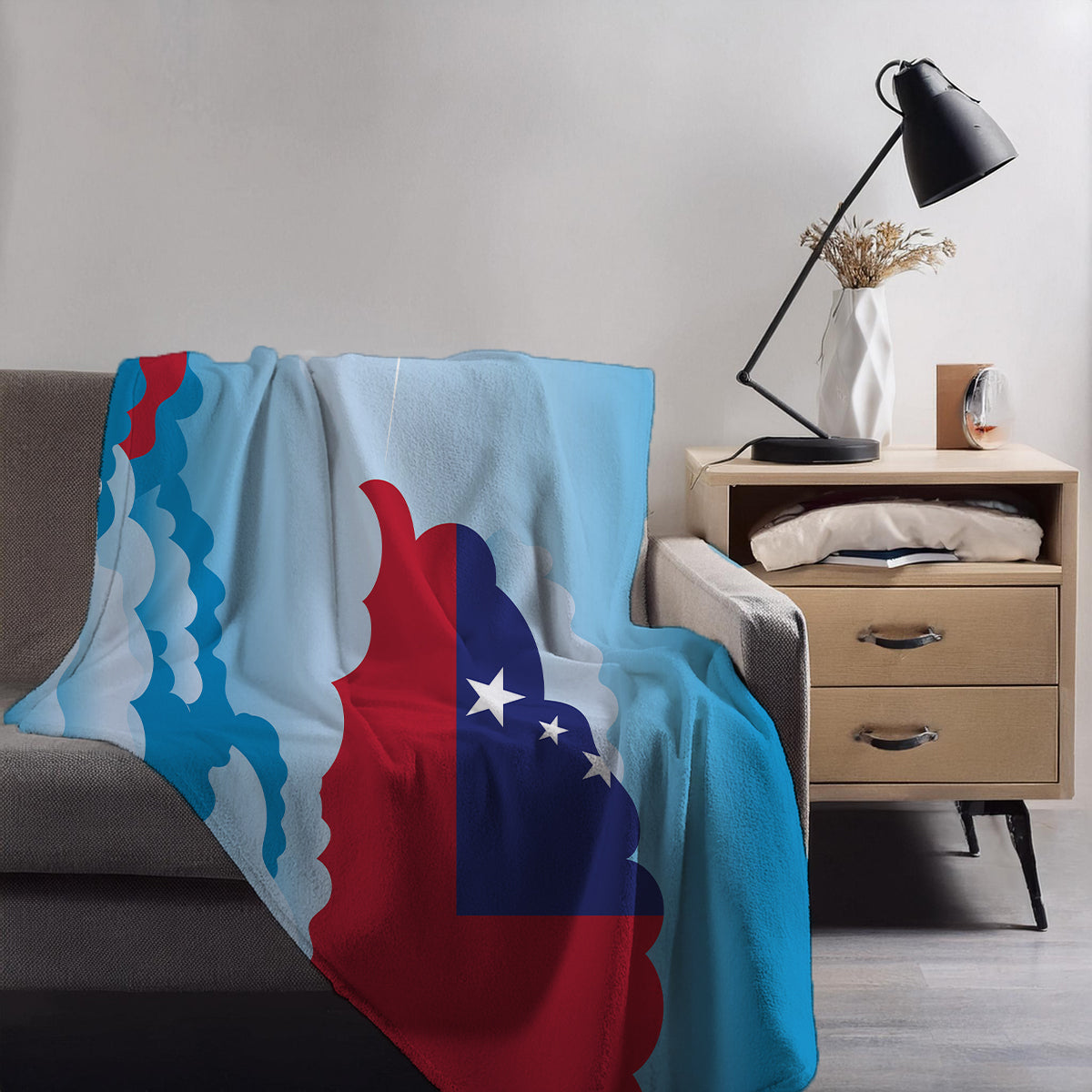 Samoa Day Clouds Blankets & Throws | Soft Premium Blankets | City Posters Plus