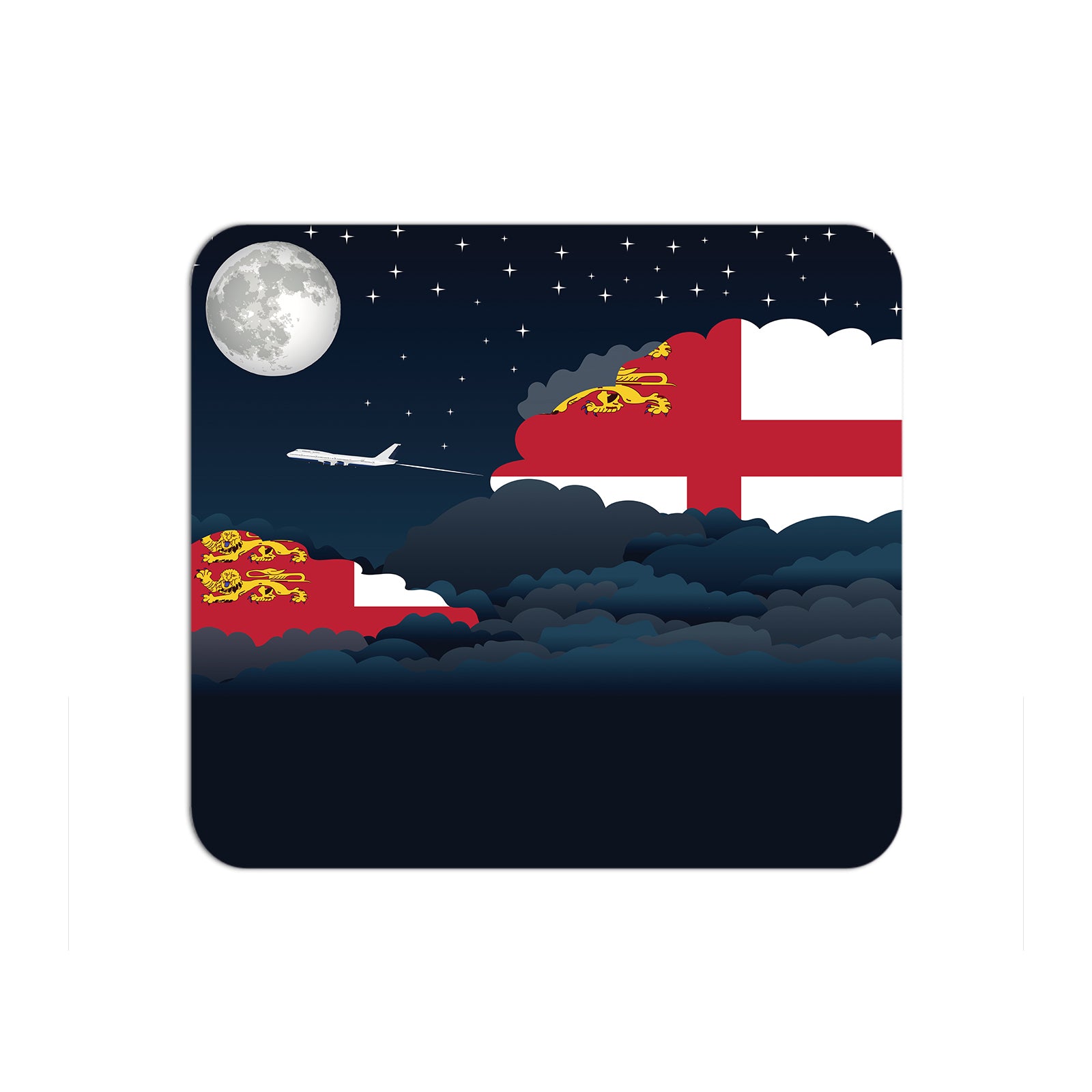 Sark Airplane Airport Flight Night Clouds Mousepad 
