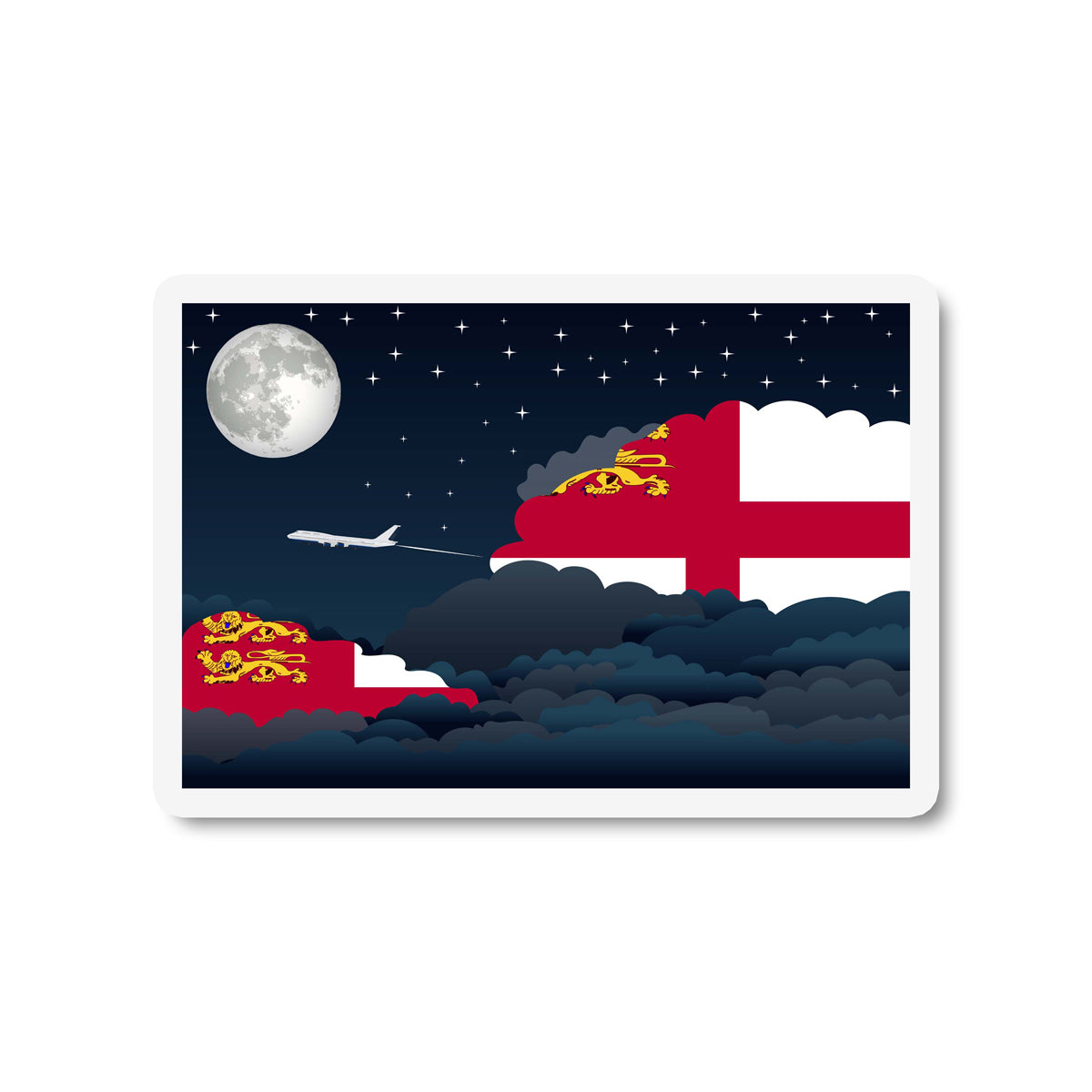 Sark Night Clouds Fridge Magnet
