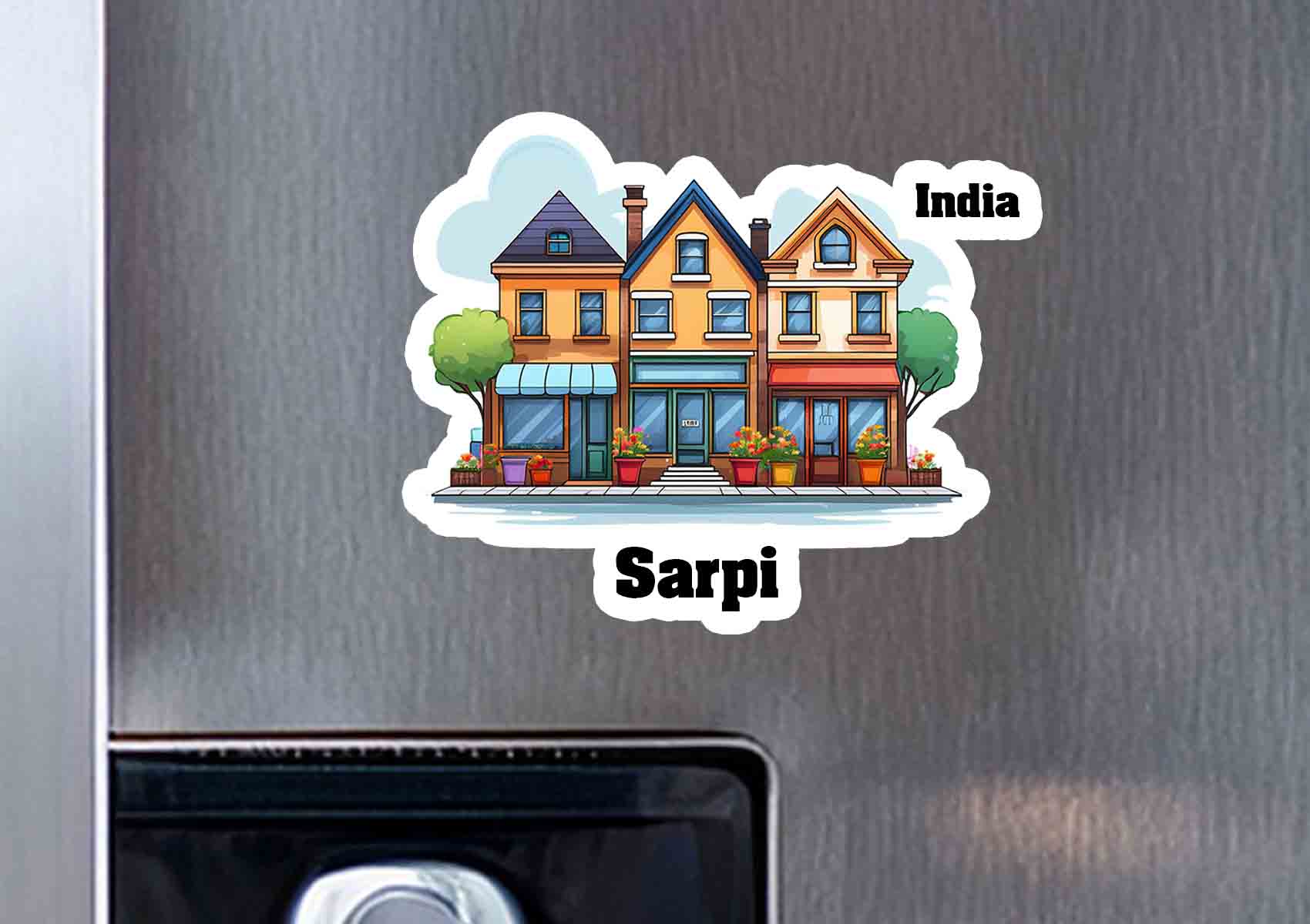 Sarpi Three Home Office Shop Fridge Magnet