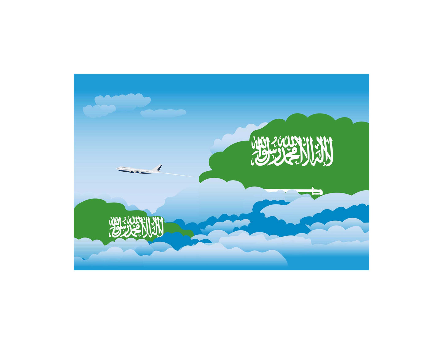 Saudi Arabia Day Clouds Blankets & Throws | Soft Premium Blankets | City Posters Plus