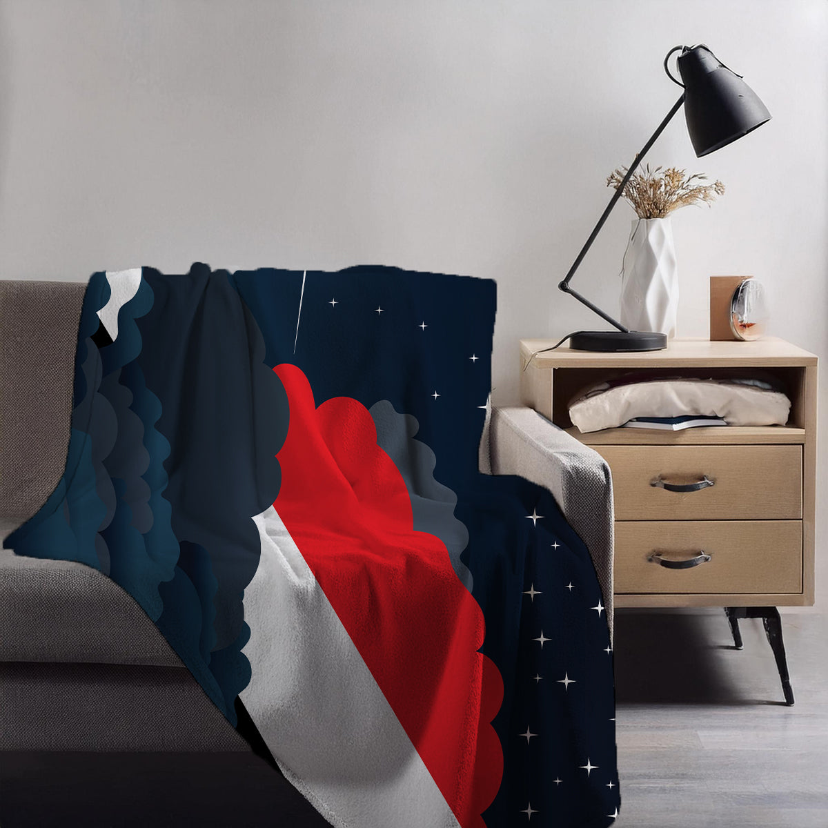 Sealand Principality of Night Clouds Blankets & Throws | Premium Soft Blankets | City Posters Plus