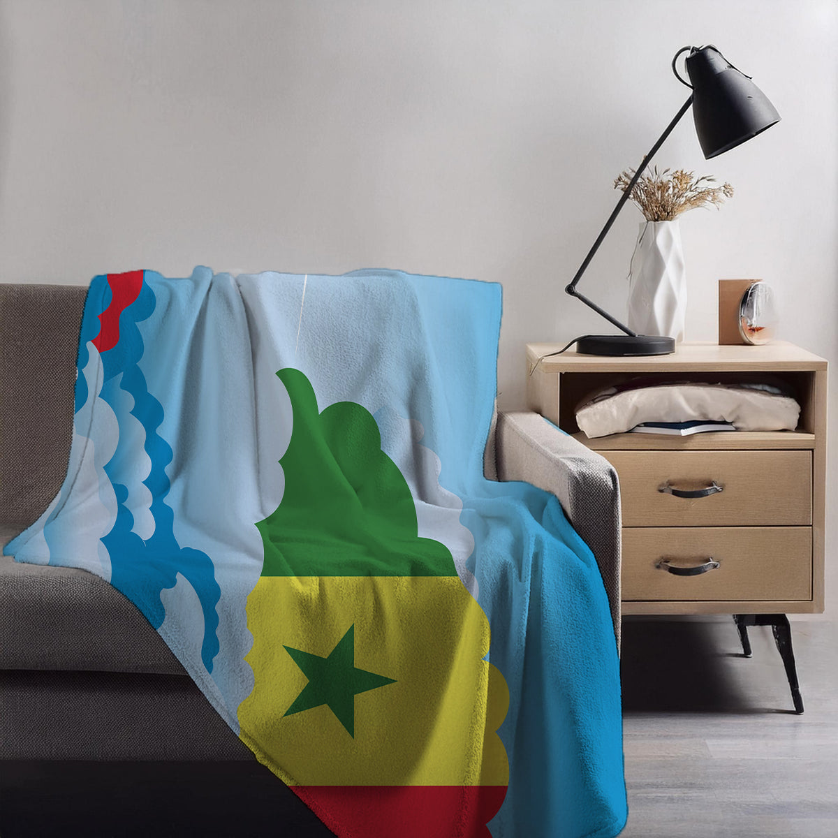 Senegal Day Clouds Blankets & Throws | Soft Premium Blankets | City Posters Plus