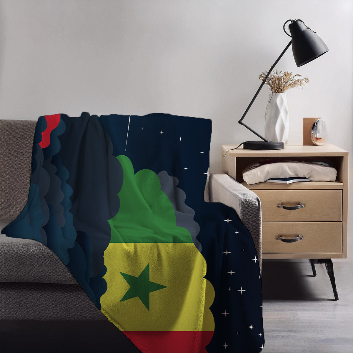 Senegal Night Clouds Blankets & Throws | Premium Soft Blankets | City Posters Plus