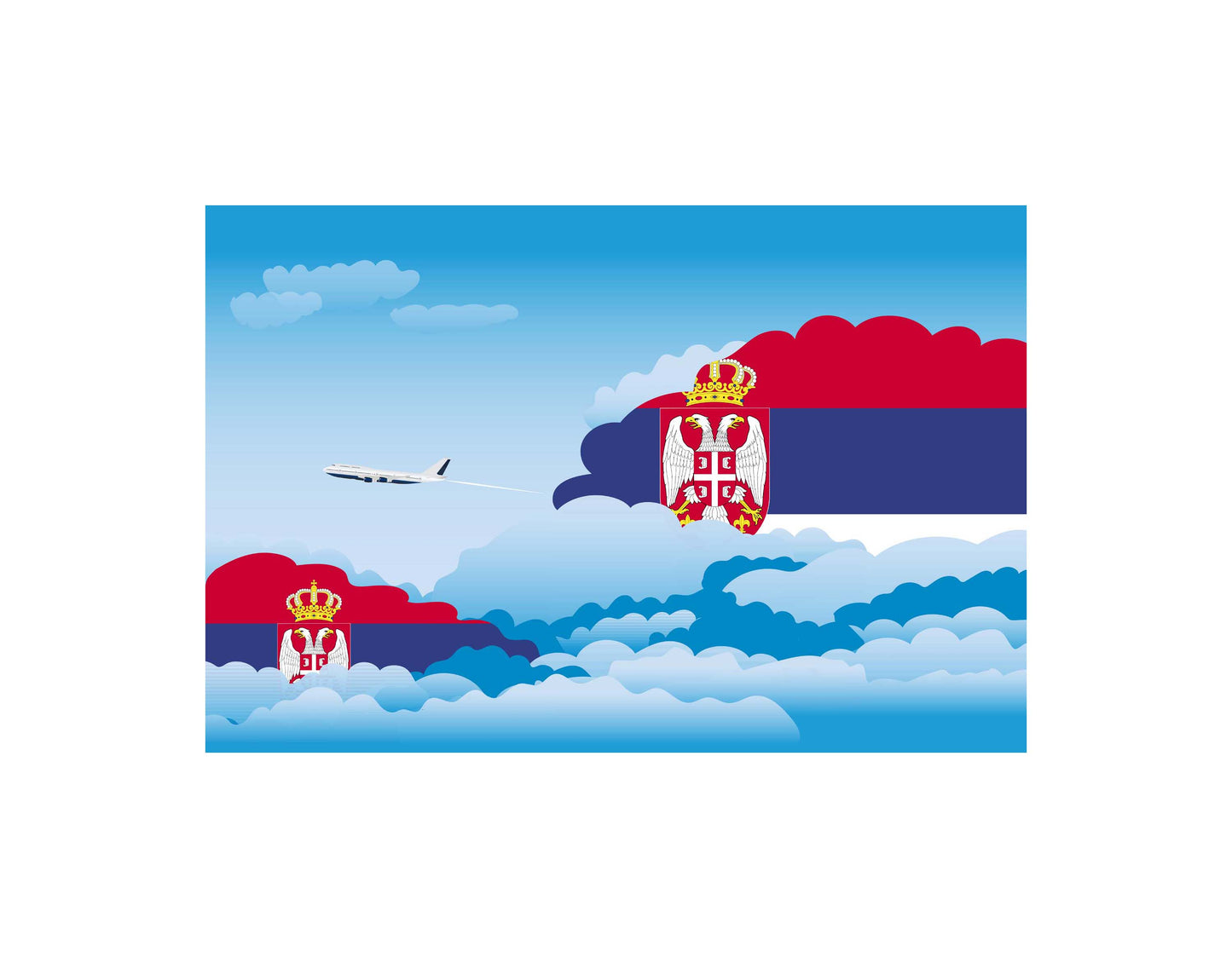 Serbia Day Clouds Blankets & Throws | Soft Premium Blankets | City Posters Plus