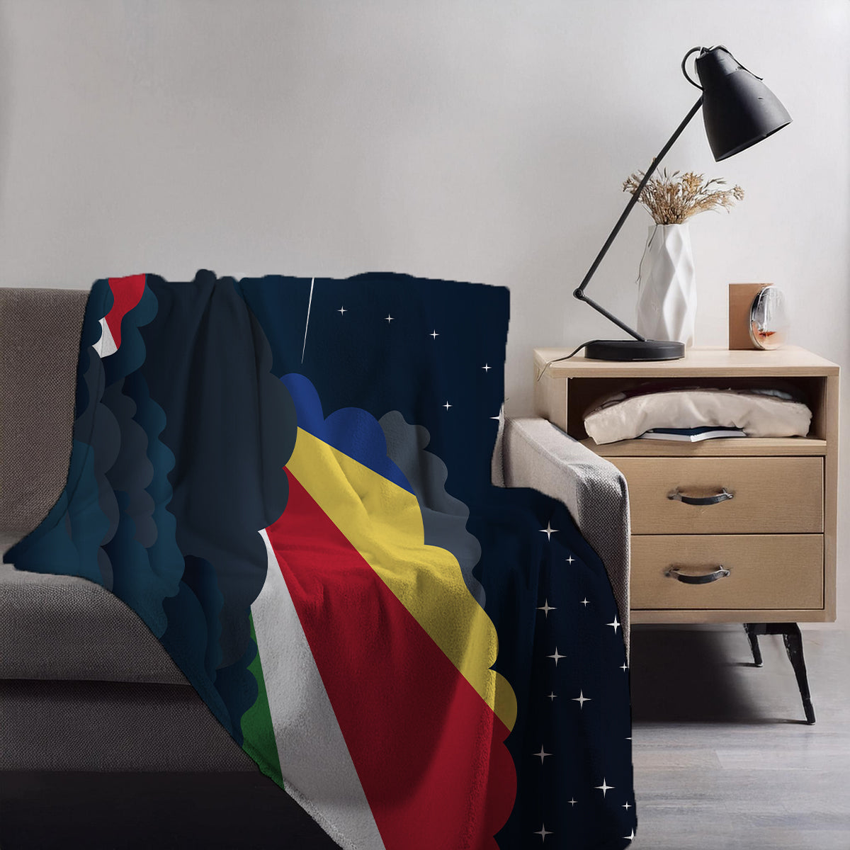 Seychelles Night Clouds Blankets & Throws | Premium Soft Blankets | City Posters Plus