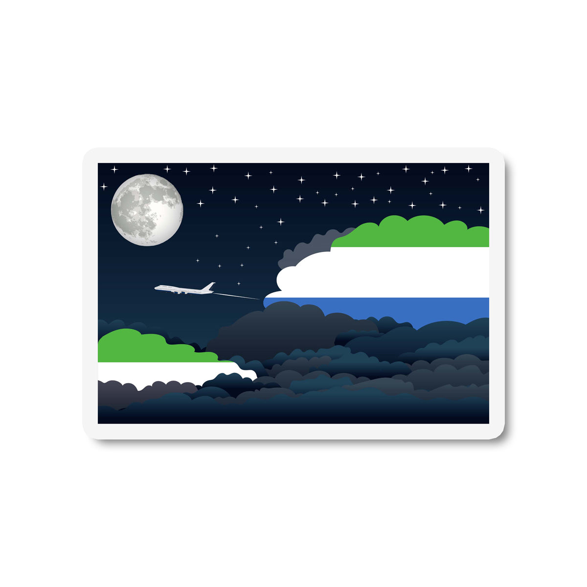 Sierra Leone Night Clouds Fridge Magnet