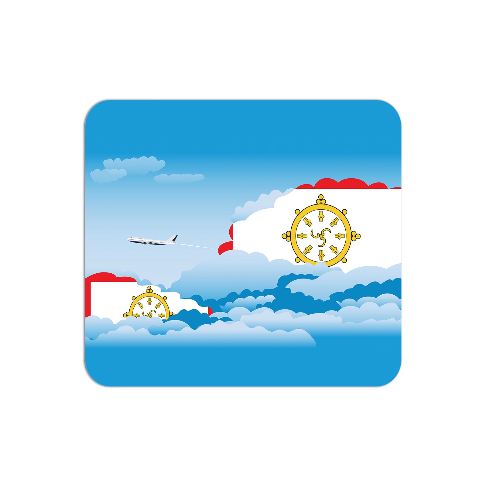 Sikkim Airplane Airport Flight Day Clouds Mousepad 