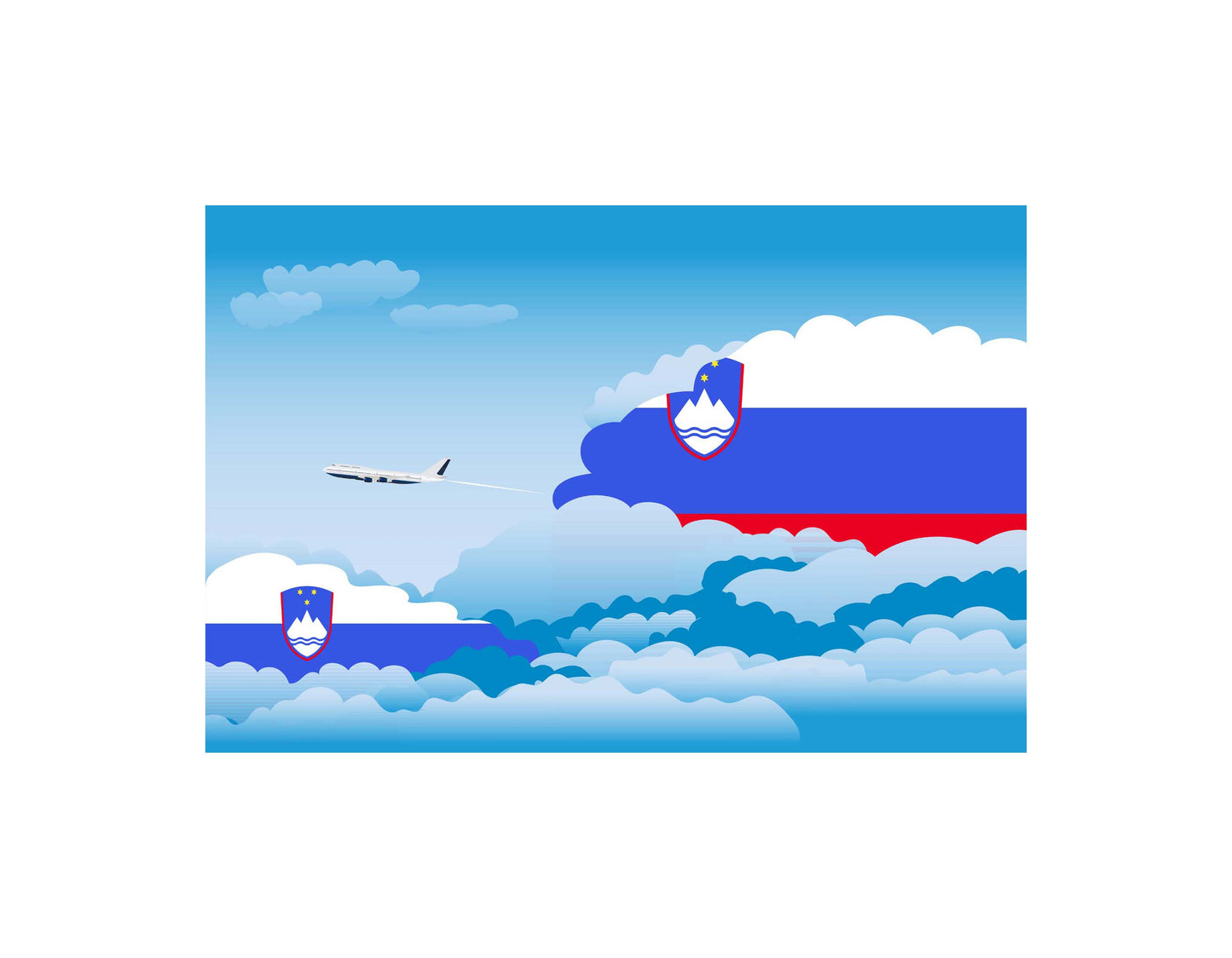 Slovenia Day Clouds Blankets & Throws | Soft Premium Blankets | City Posters Plus