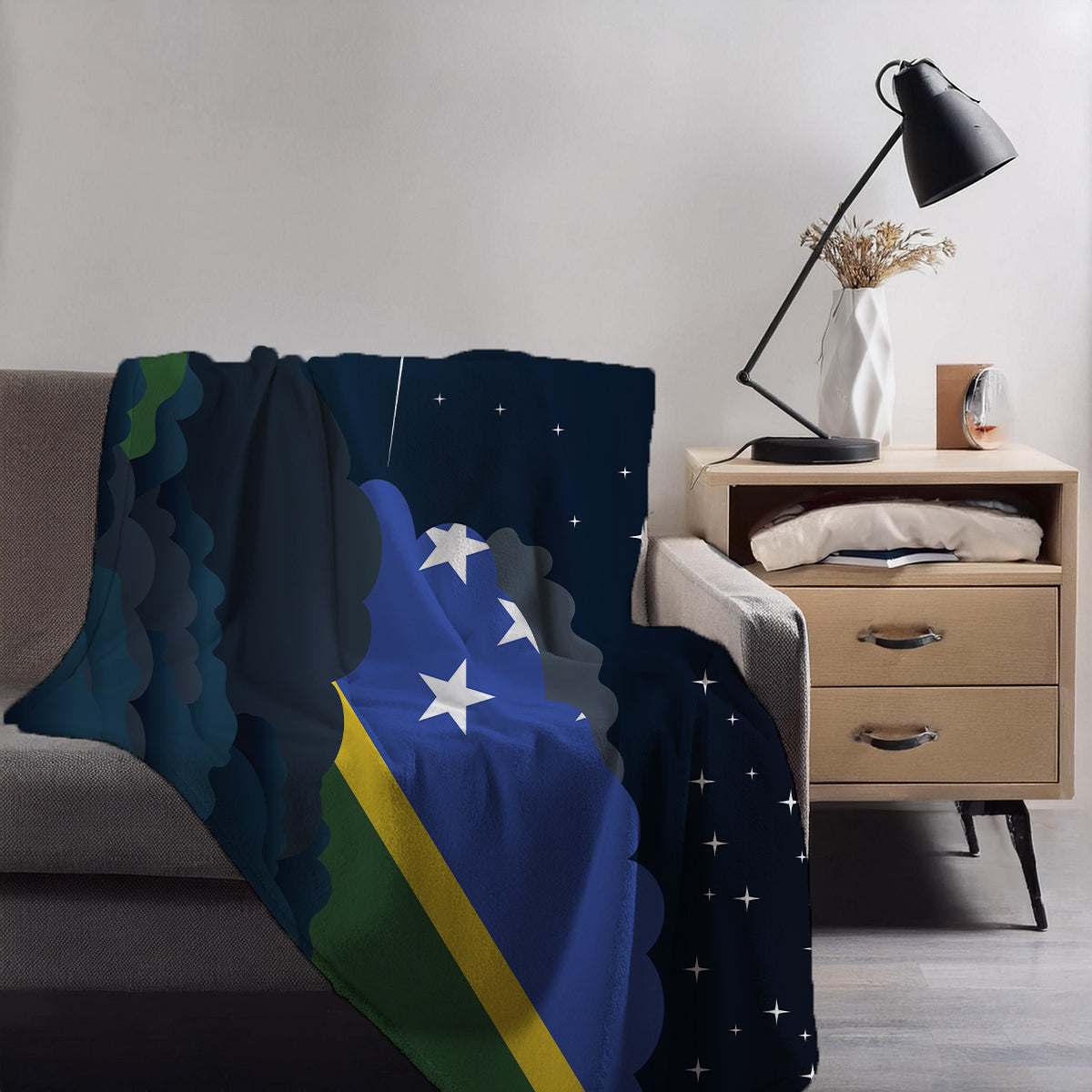 Solomon Islands Night Clouds Blankets & Throws | Premium Soft Blankets | City Posters Plus
