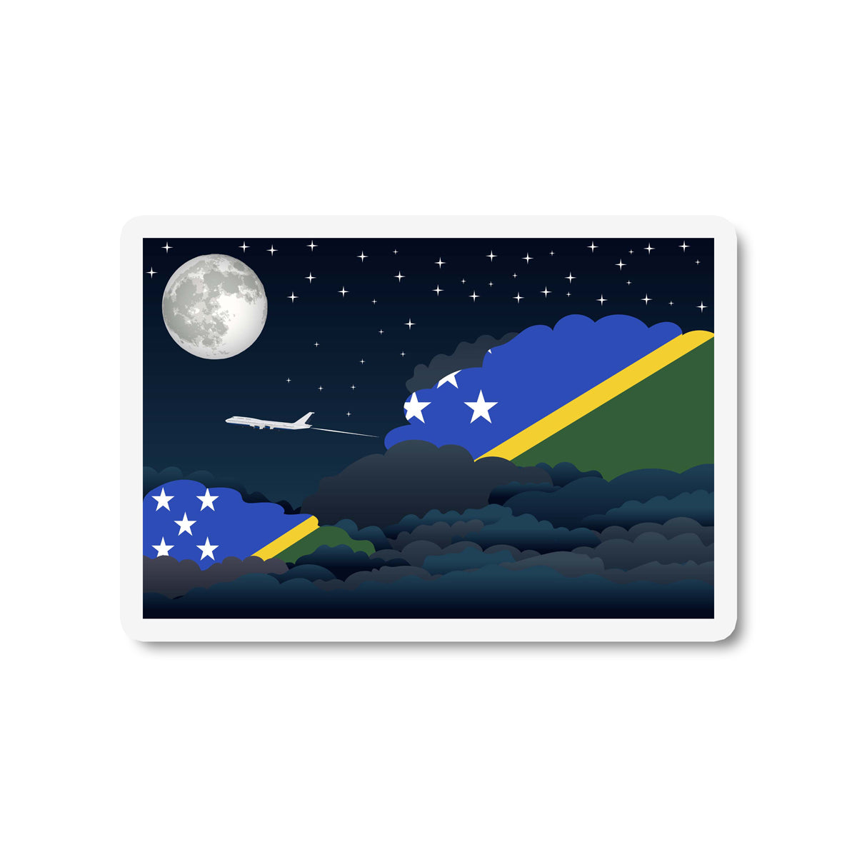 Solomon Islands Night Clouds Fridge Magnet