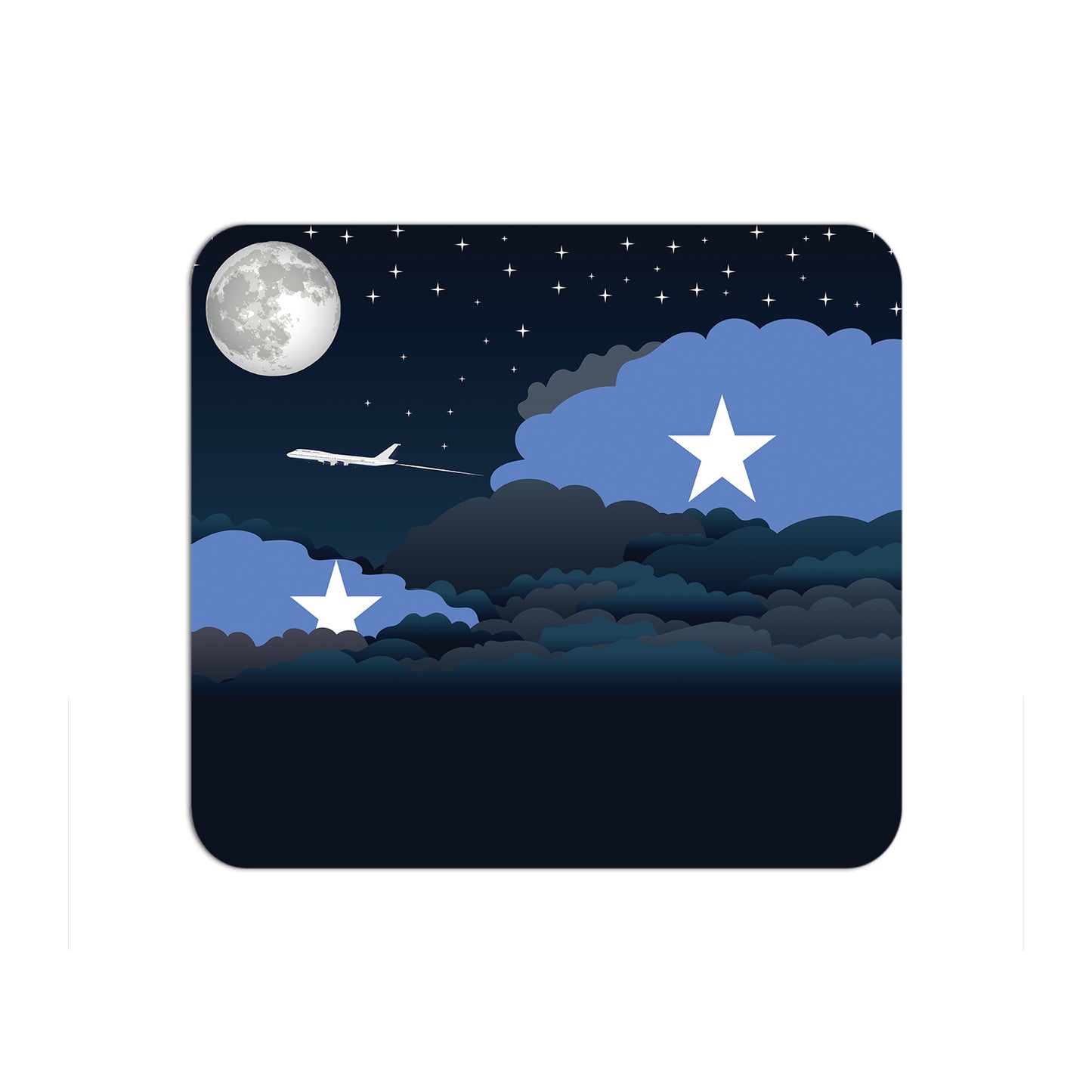 Somalia Airplane Airport Flight Night Clouds Mousepad 