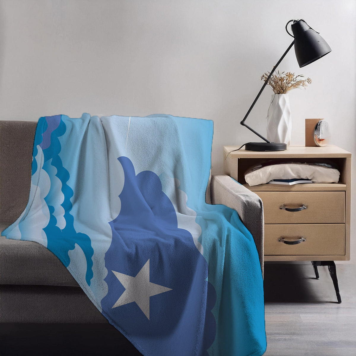Somalia Day Clouds Blankets & Throws | Soft Premium Blankets | City Posters Plus