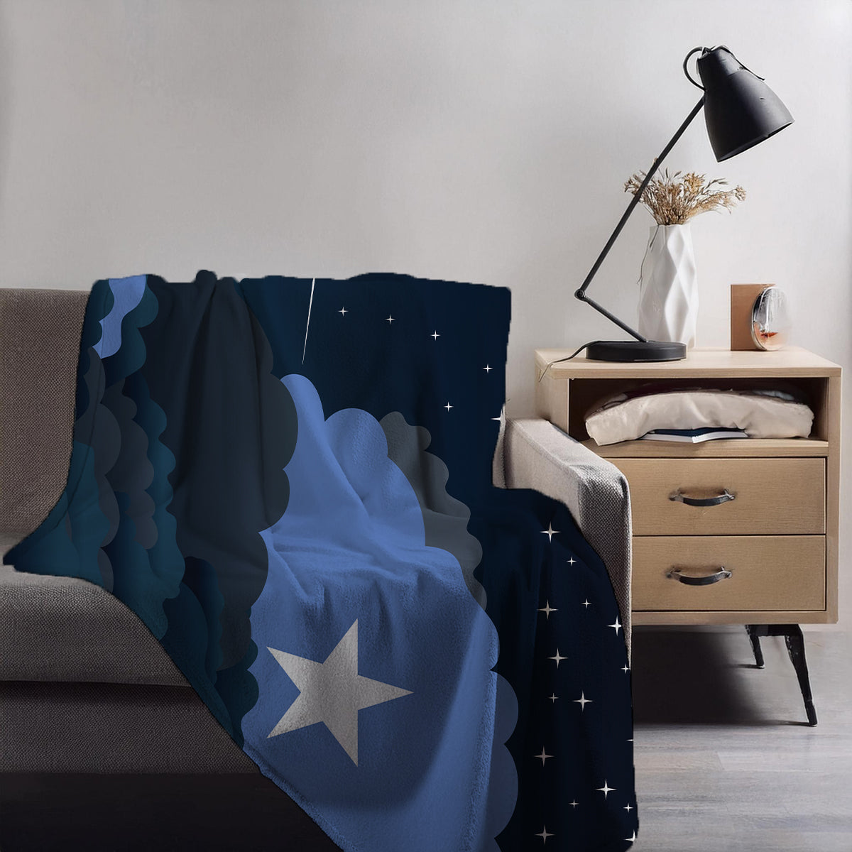 Somalia Night Clouds Blankets & Throws | Premium Soft Blankets | City Posters Plus