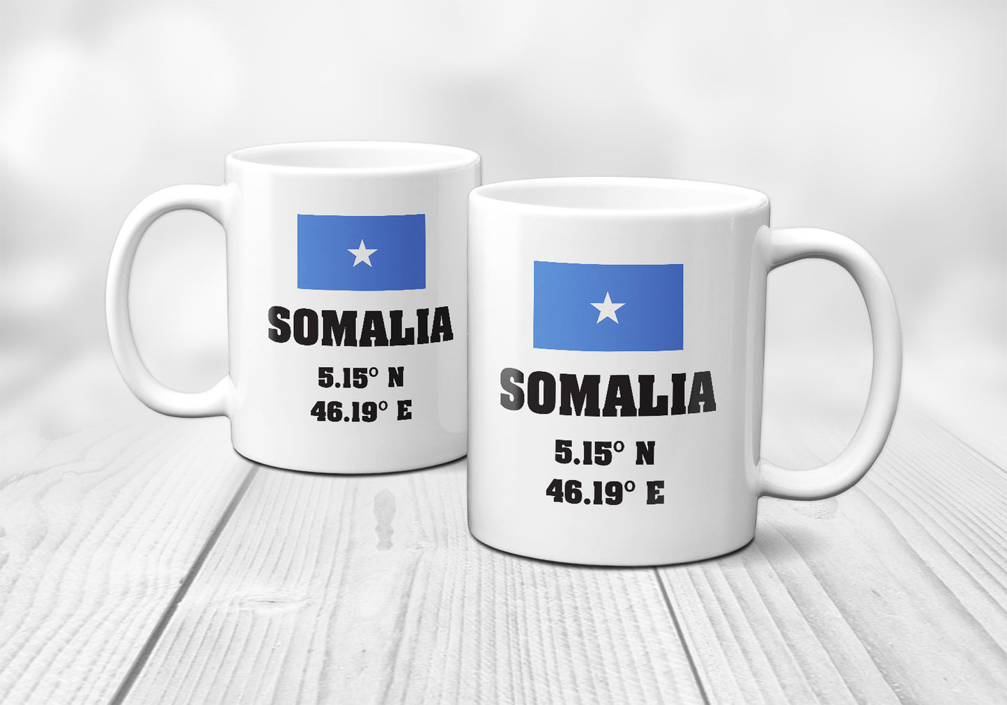 Somalia Laitutude Longitude Mug