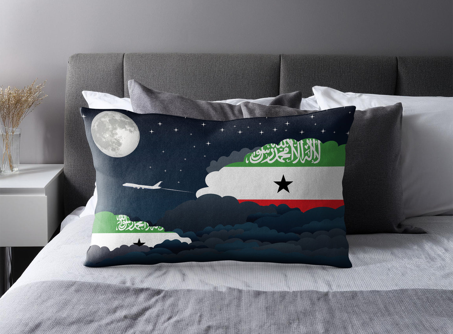 Somaliland Night Clouds Pillow Case and Pillow Throw